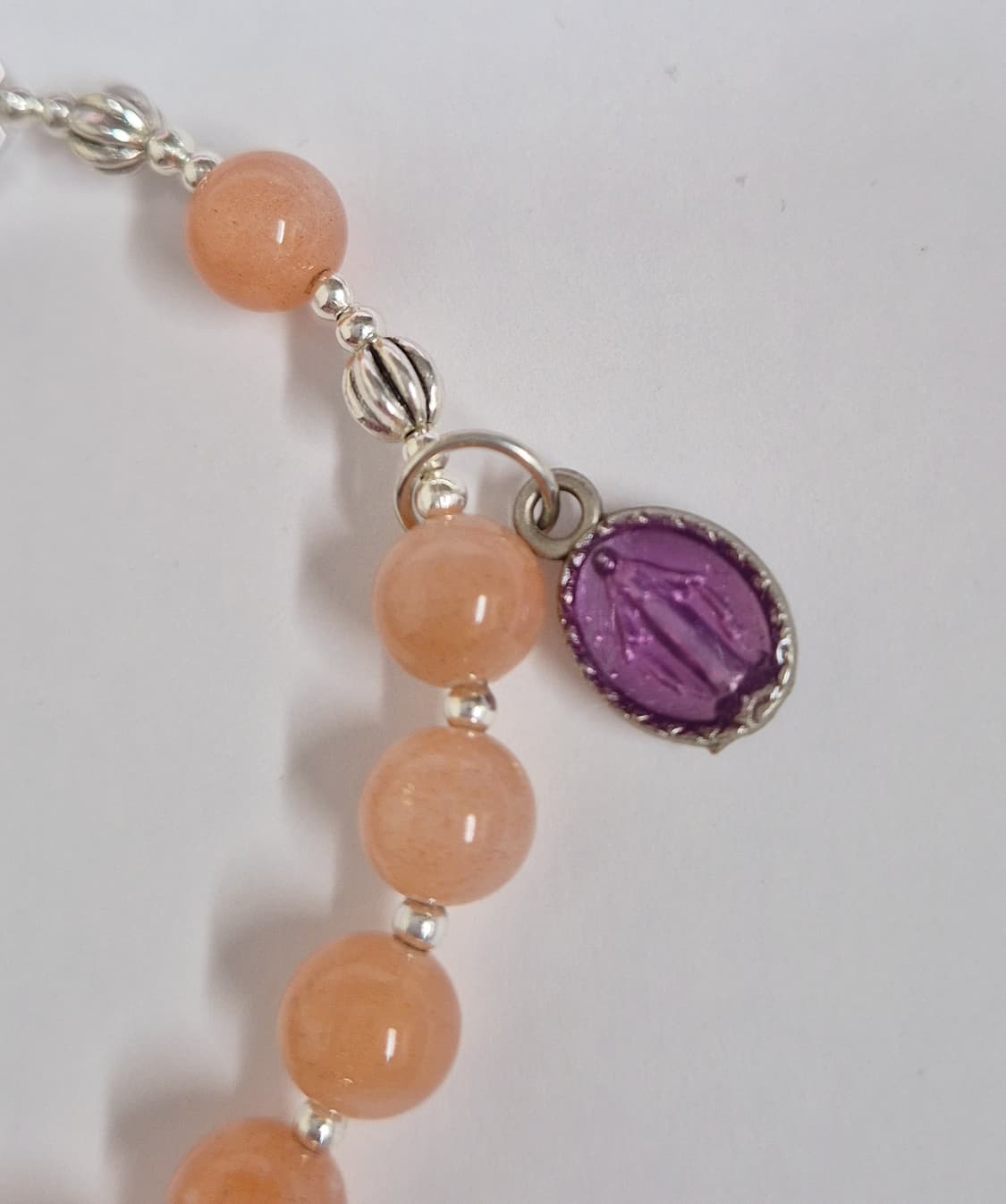 ✨ 천연 원석 묵주 팔찌 (썬스톤 & 백수정) 상품이미지7