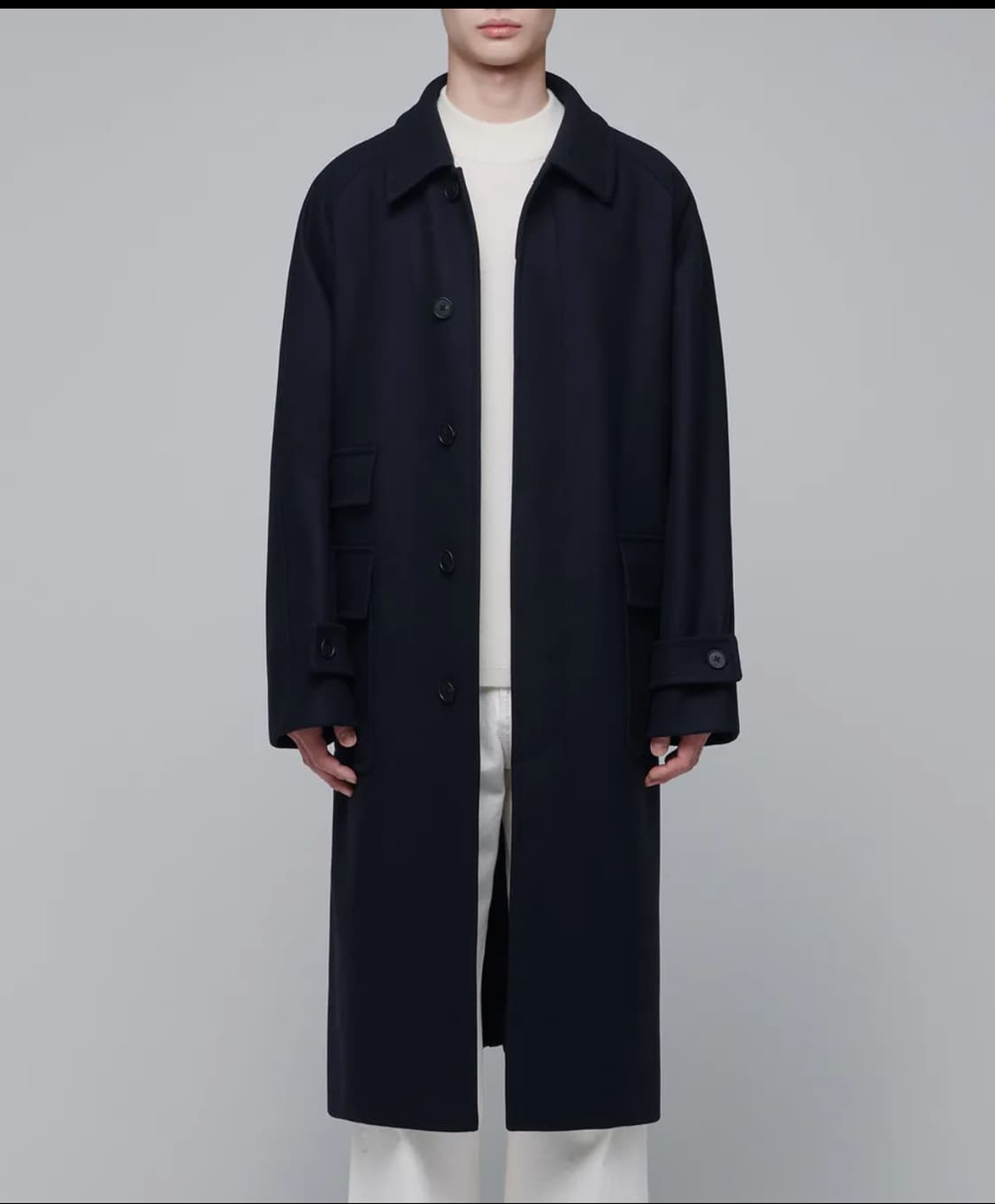 무신사 스탠다드 캐시미어 MTR 발마칸코트 네이비 M  상품이미지4