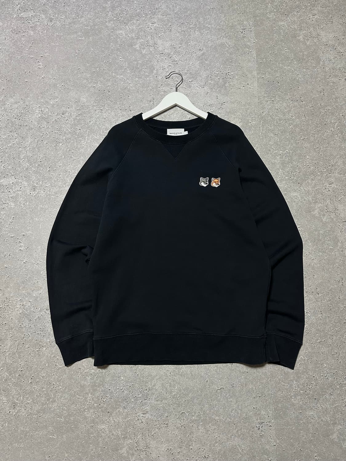 메종키츠네 더블폭스 로고 블랙 맨투맨 상품이미지1