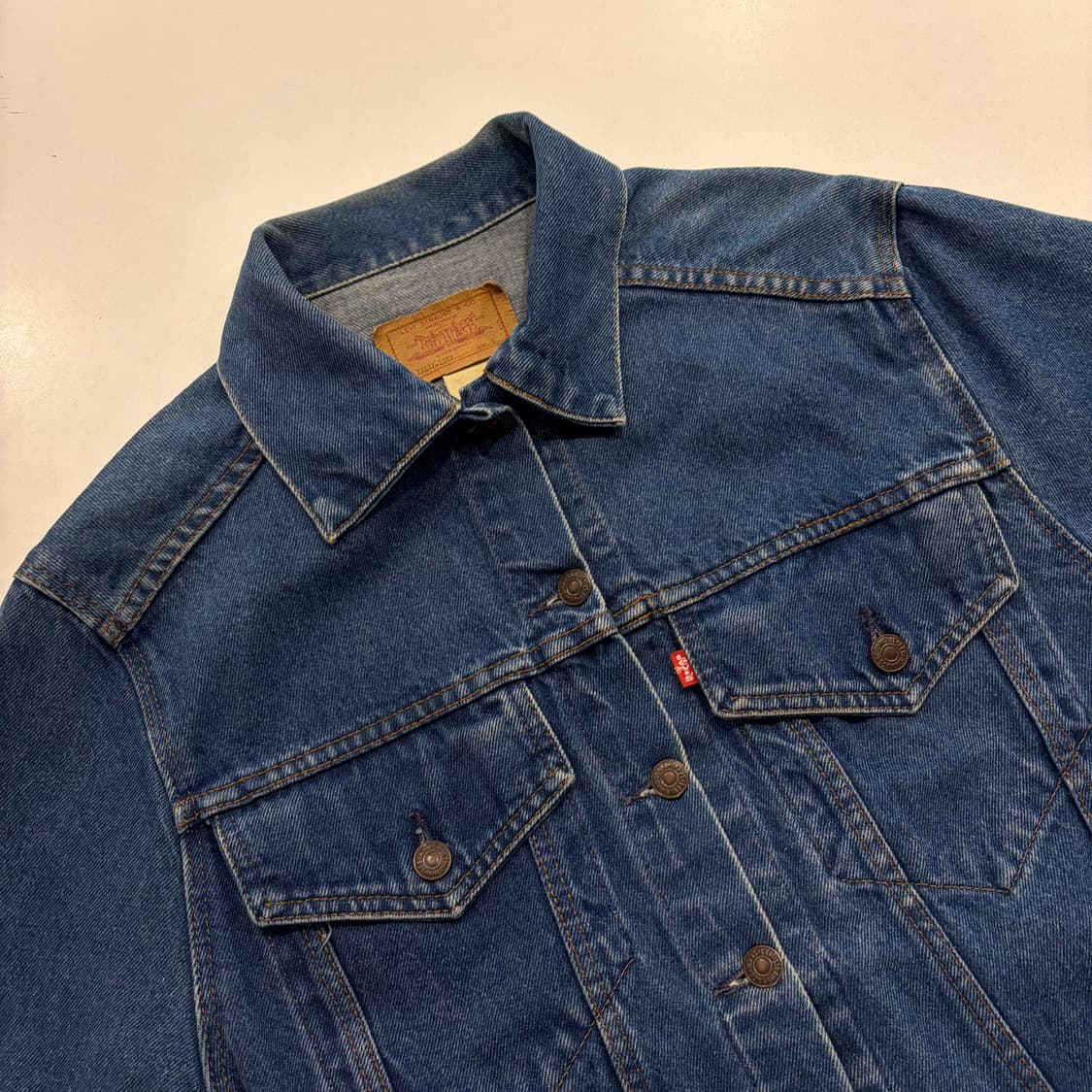 [S] 80s 리바이스 USA 데님 트러커 청자켓 C495 상품이미지3