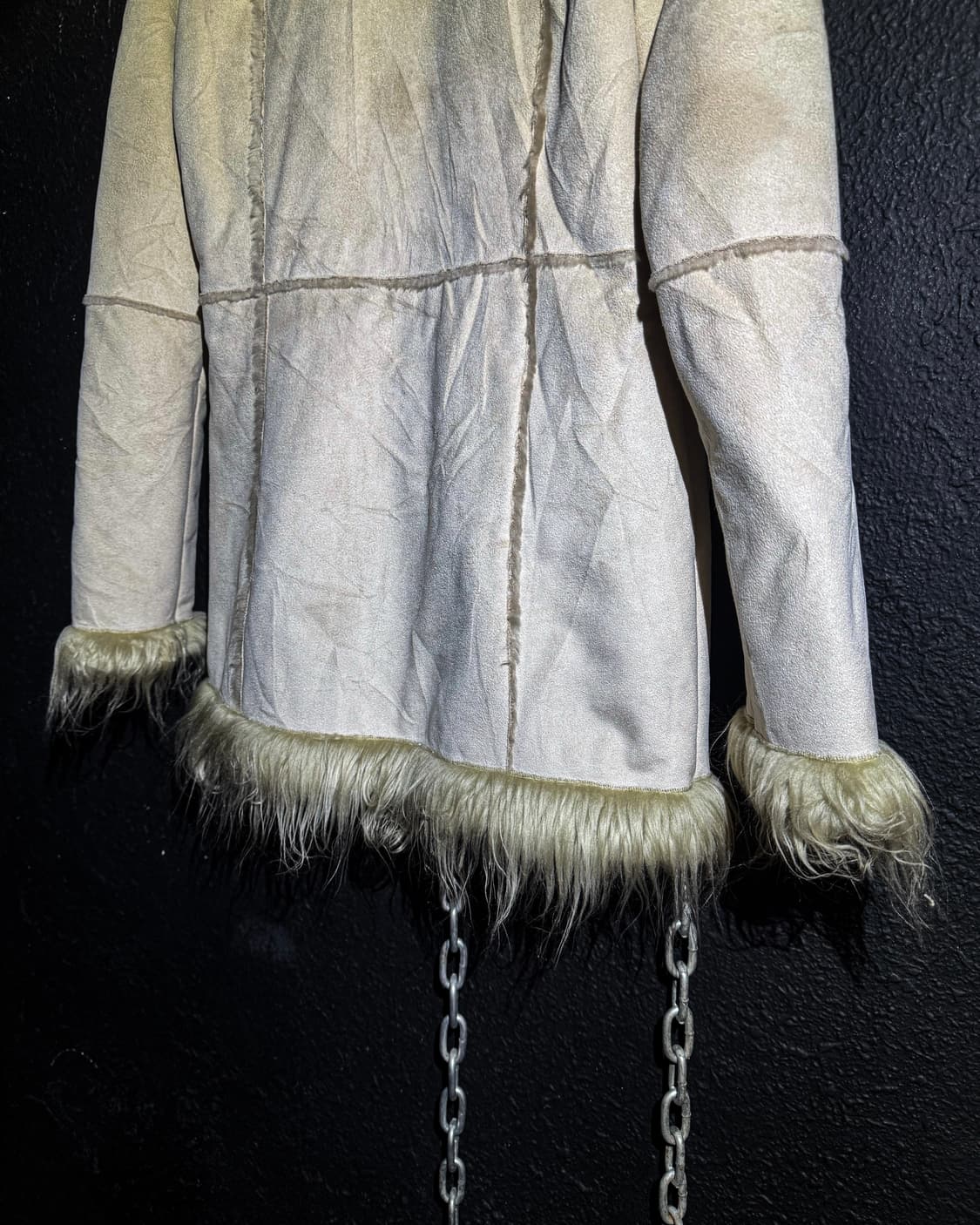 Faux Fur Trim Beige Jacket 상품이미지9