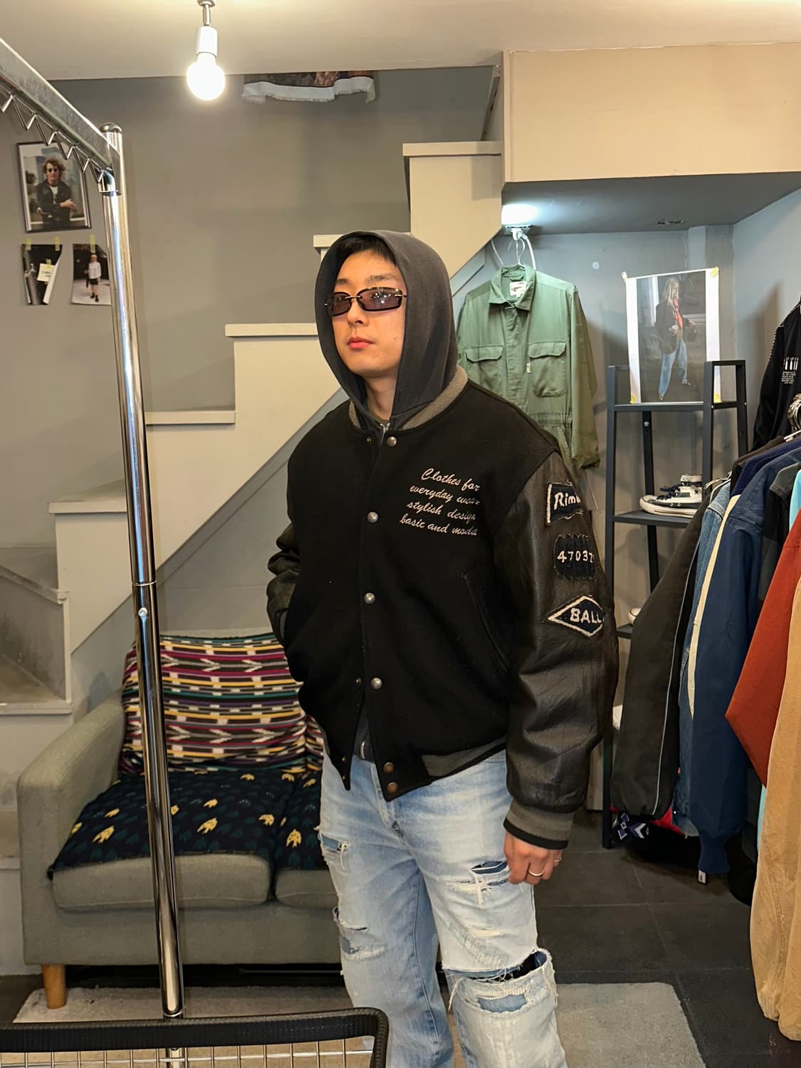 90‘s Ball basic patch embroidery varsity 상품이미지2