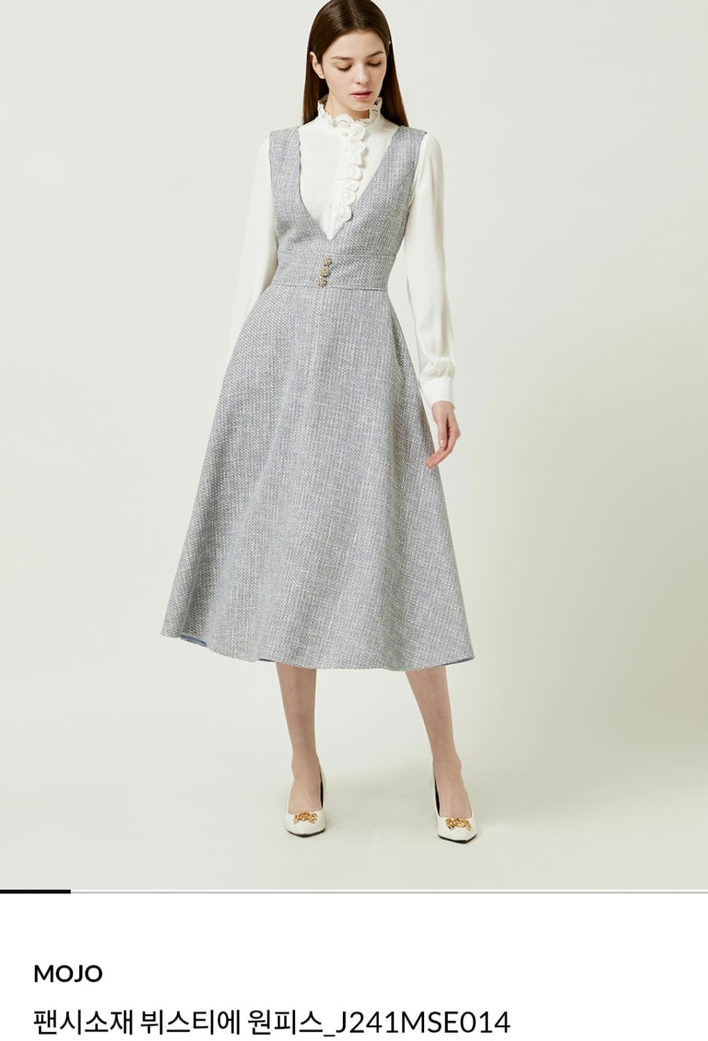 (23년) 모조에스핀 뷔스티에원피스 팬시소재 롱원피스 55 상품이미지2