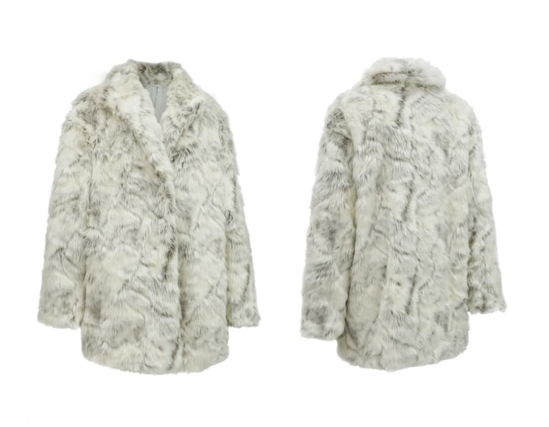 나체 퍼 하프 코트 크림 FAKE FUR HALF COAT 상품이미지2
