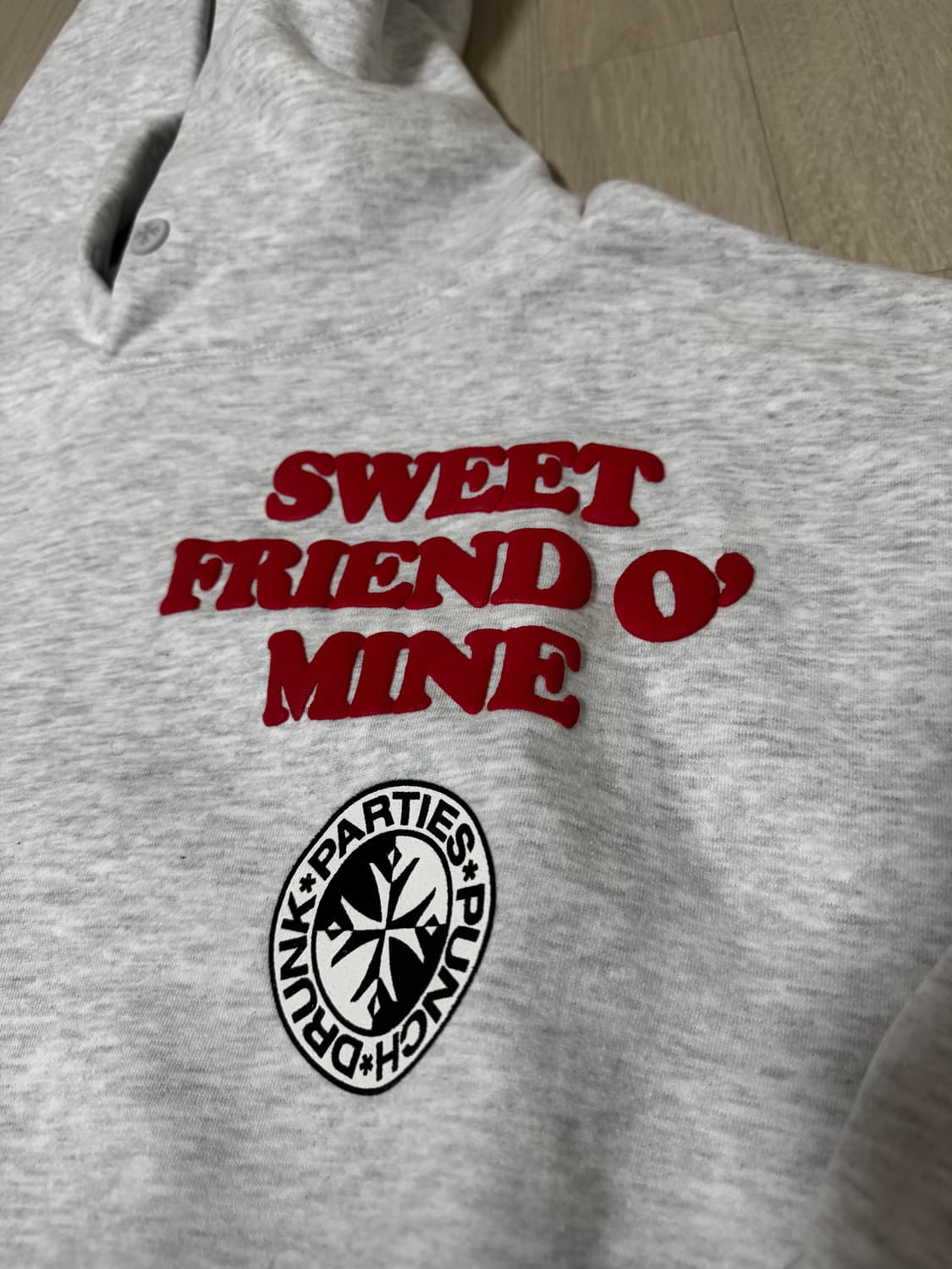 [1] 펀치드렁크파티즈 후드티 라이트그레이 상품이미지2