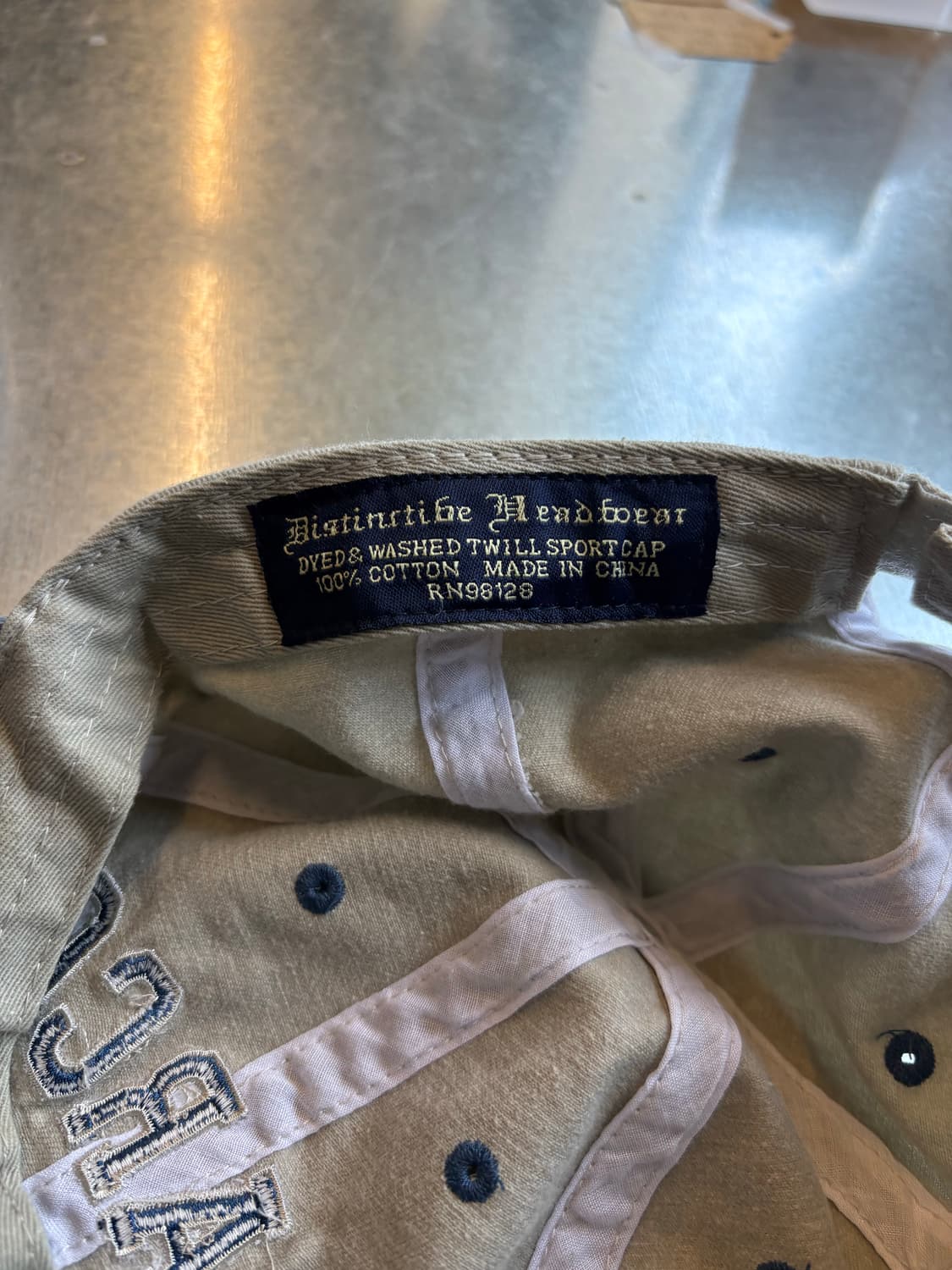 마르코 자수 투톤 워싱 빈티지 볼캡 상품이미지6