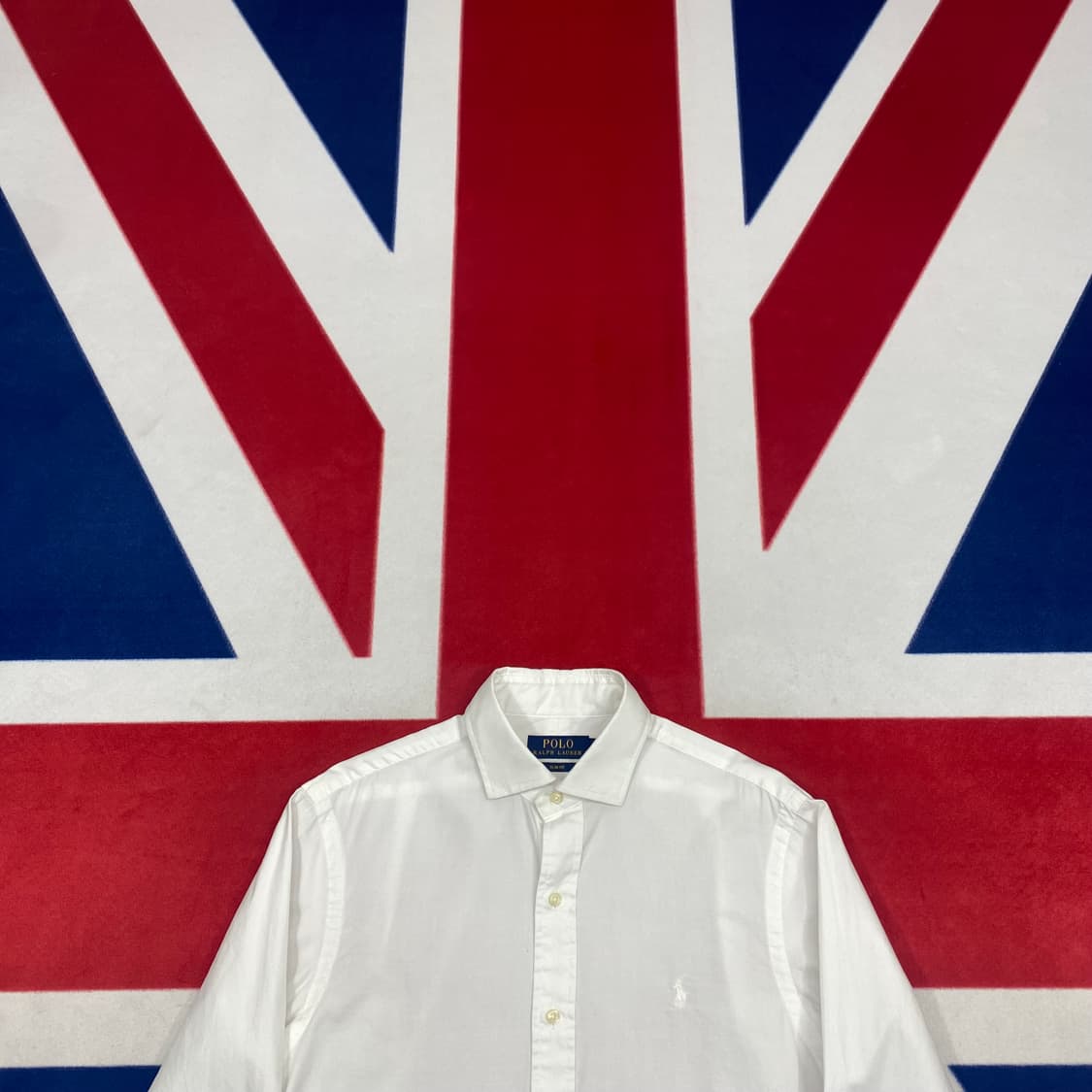 폴로 와이드카라 화이트셔츠 XS 실측 S  상품이미지2