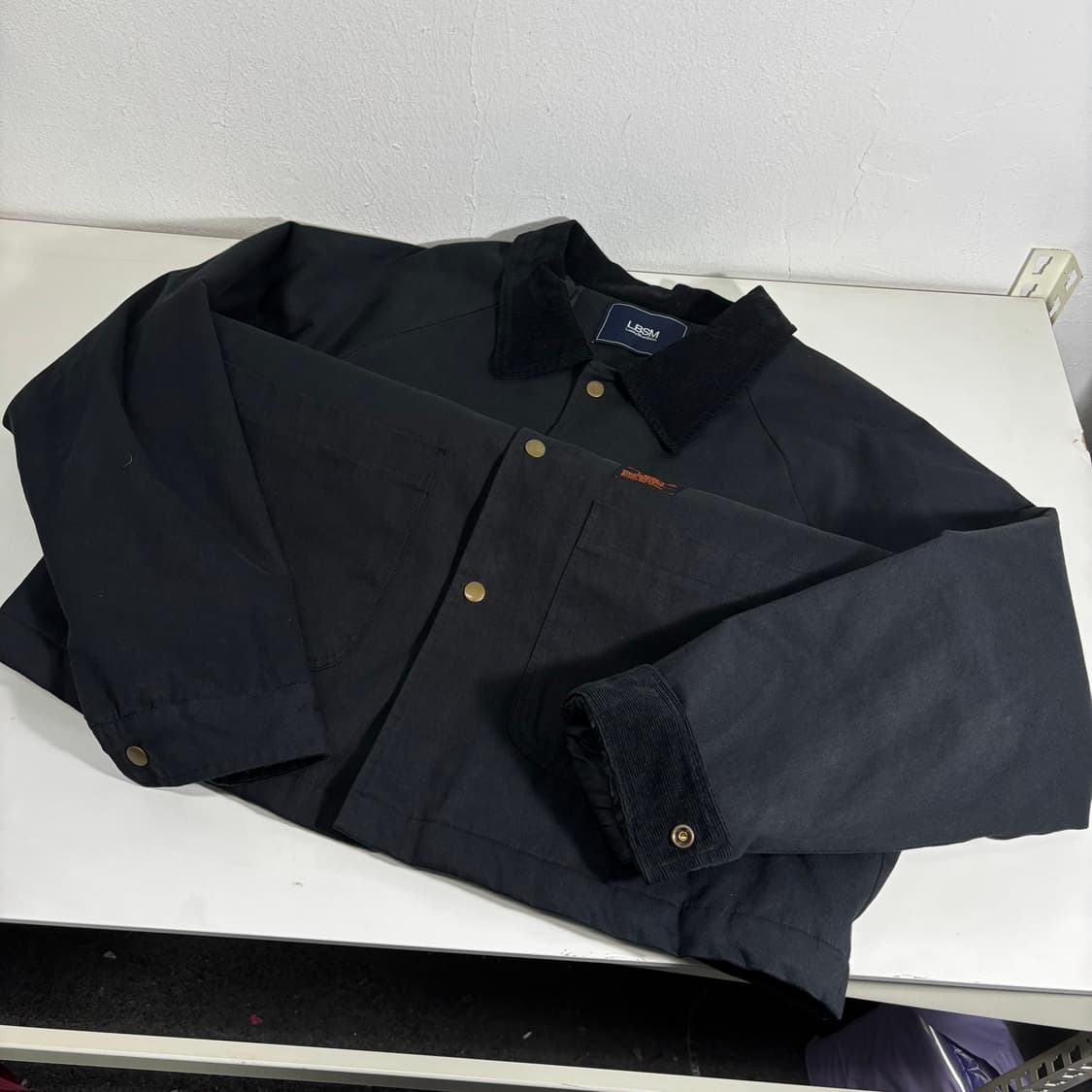 L LBSM 블랙 4포켓 코듀로이배색 워크점퍼 상품이미지2