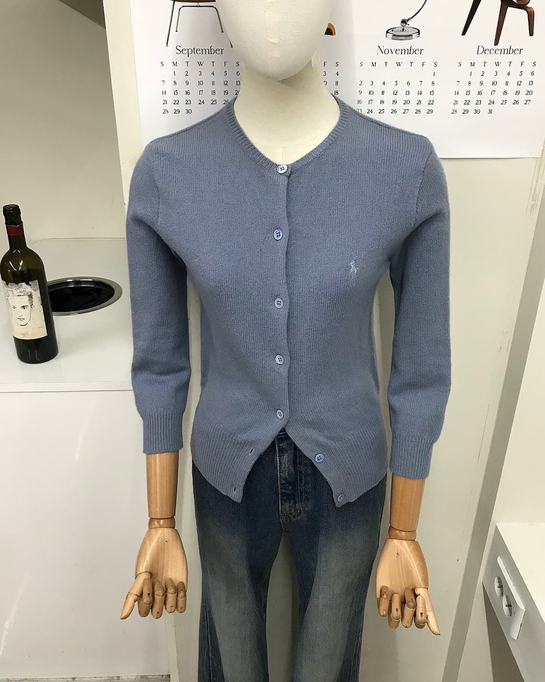 폴로 울 라운드 가디건 상품이미지7