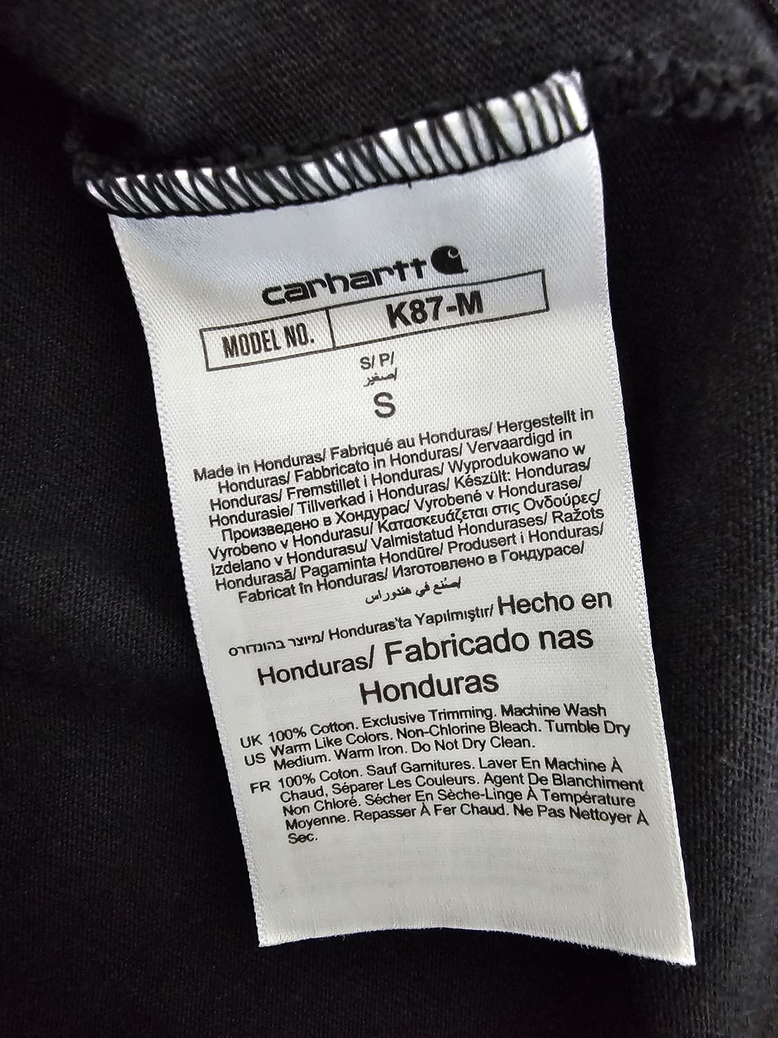 칼하트 포켓 반팔티셔츠 S 상품이미지4