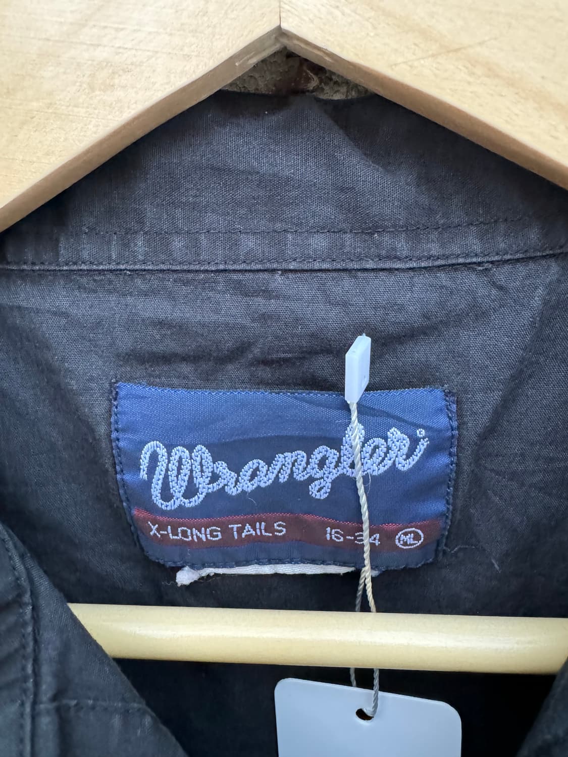 랭글러 빈티지 블랙 웨스턴 셔츠 105 상품이미지5