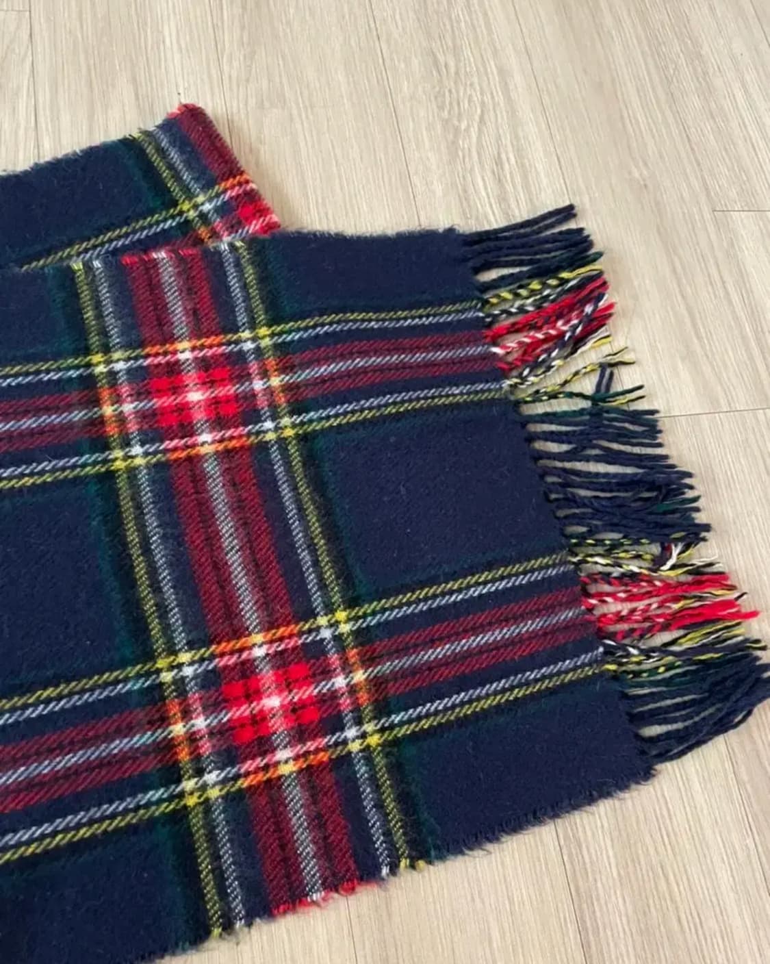 체크 무늬 목도리 머플러 울 머플러 상품이미지2