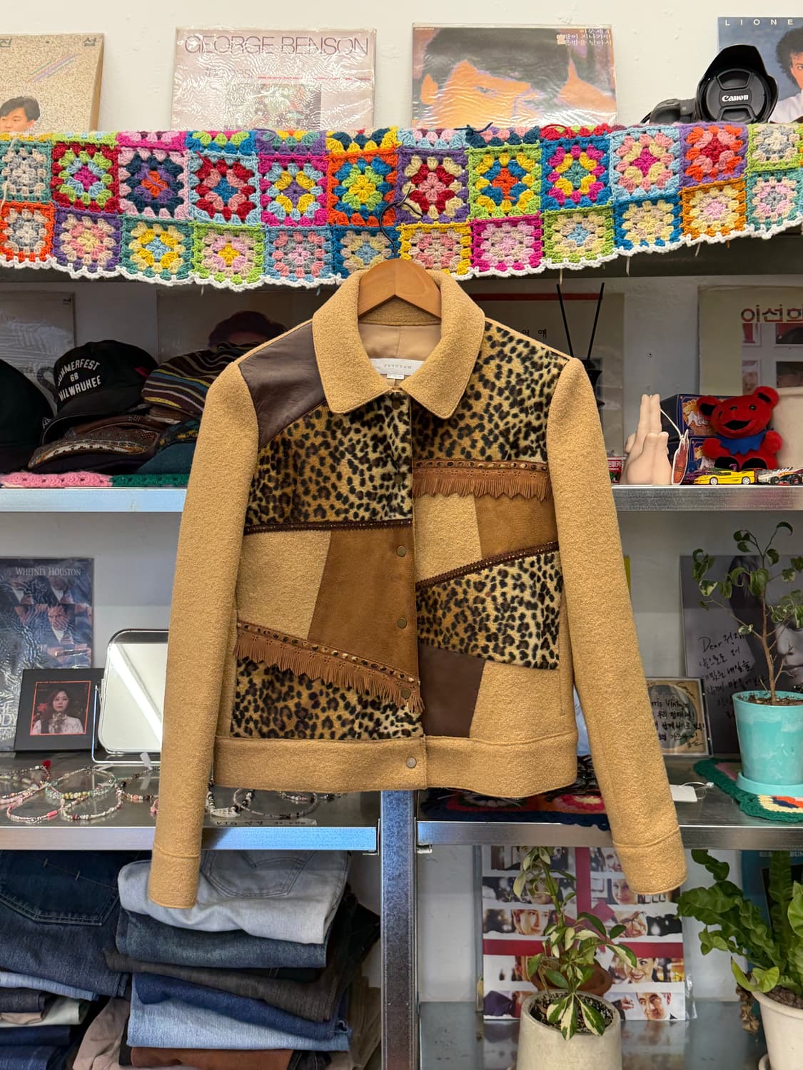 PROGRAM 배색 레오파드 자켓 상품이미지1