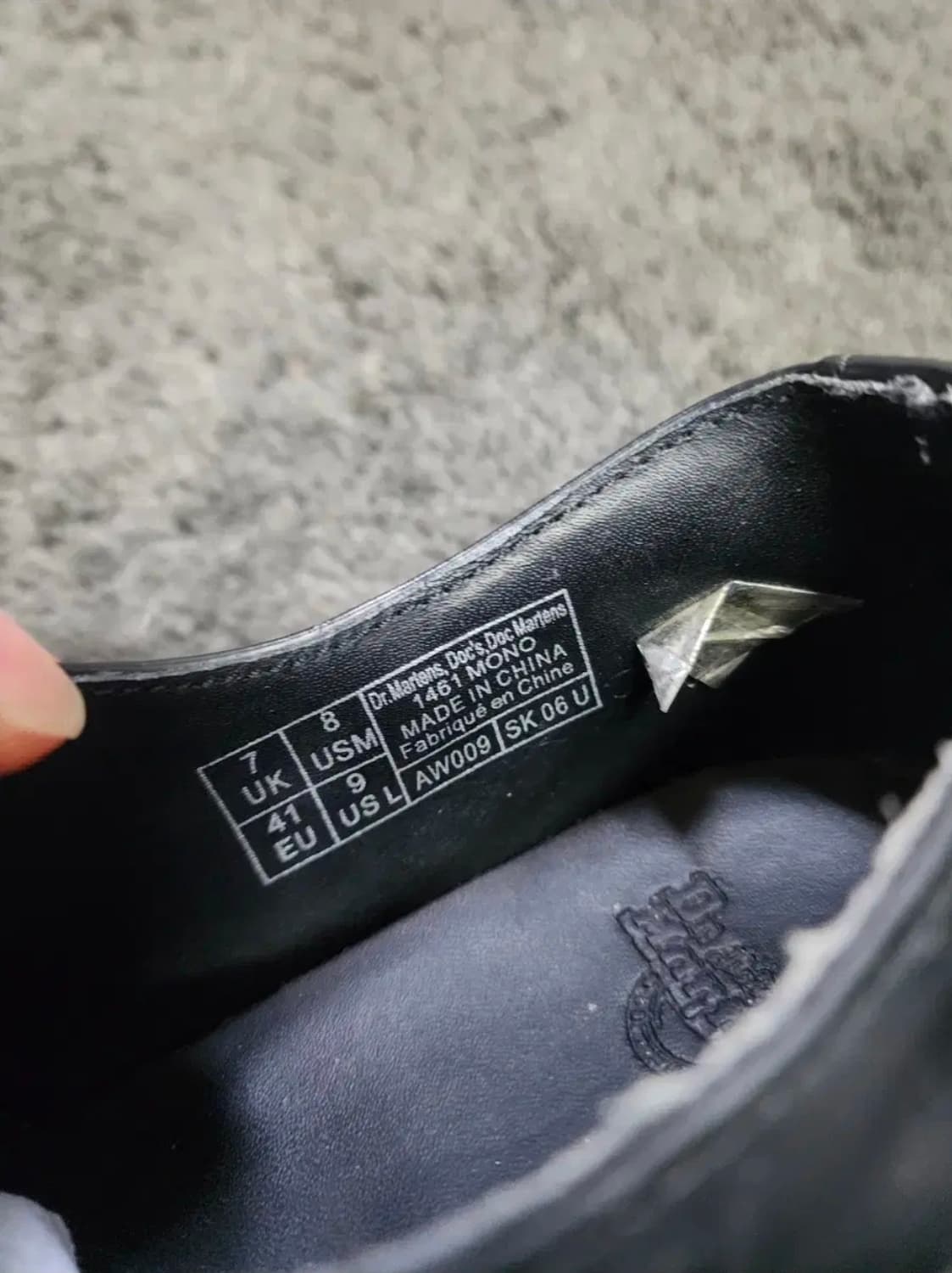 닥터마틴 모노 블랙 더비슈즈 UK7 사이즈 상품이미지2