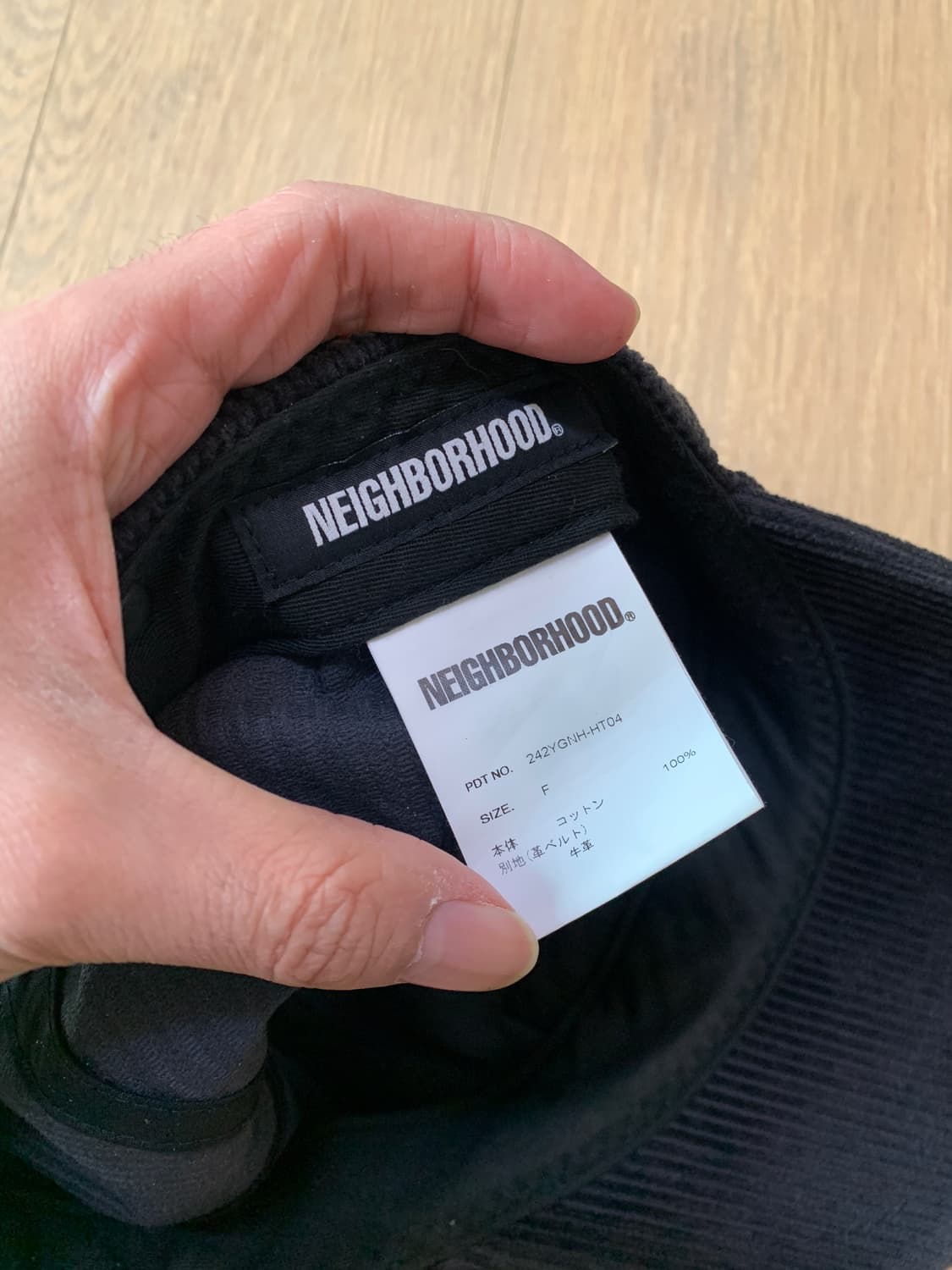 네이버후드 코듀로이 볼캡 모자 네이비 컬러 상품이미지3