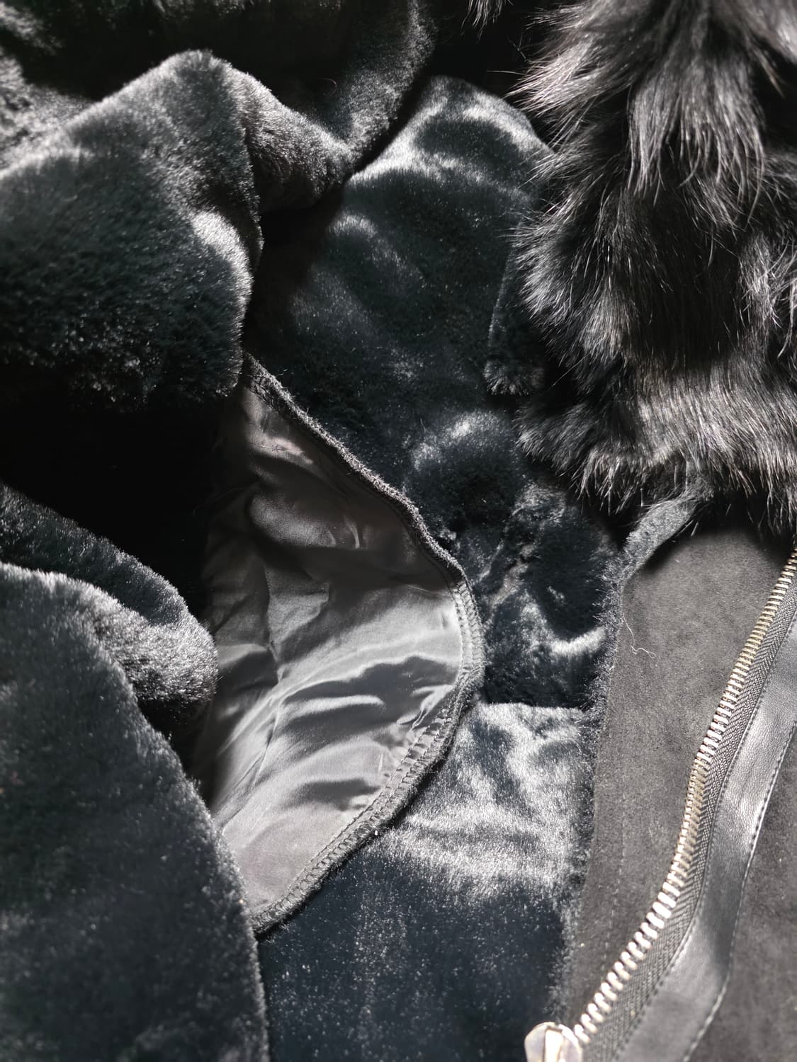 여우털 자켓 새상품 택제거 (블랙&카키) 상품이미지3