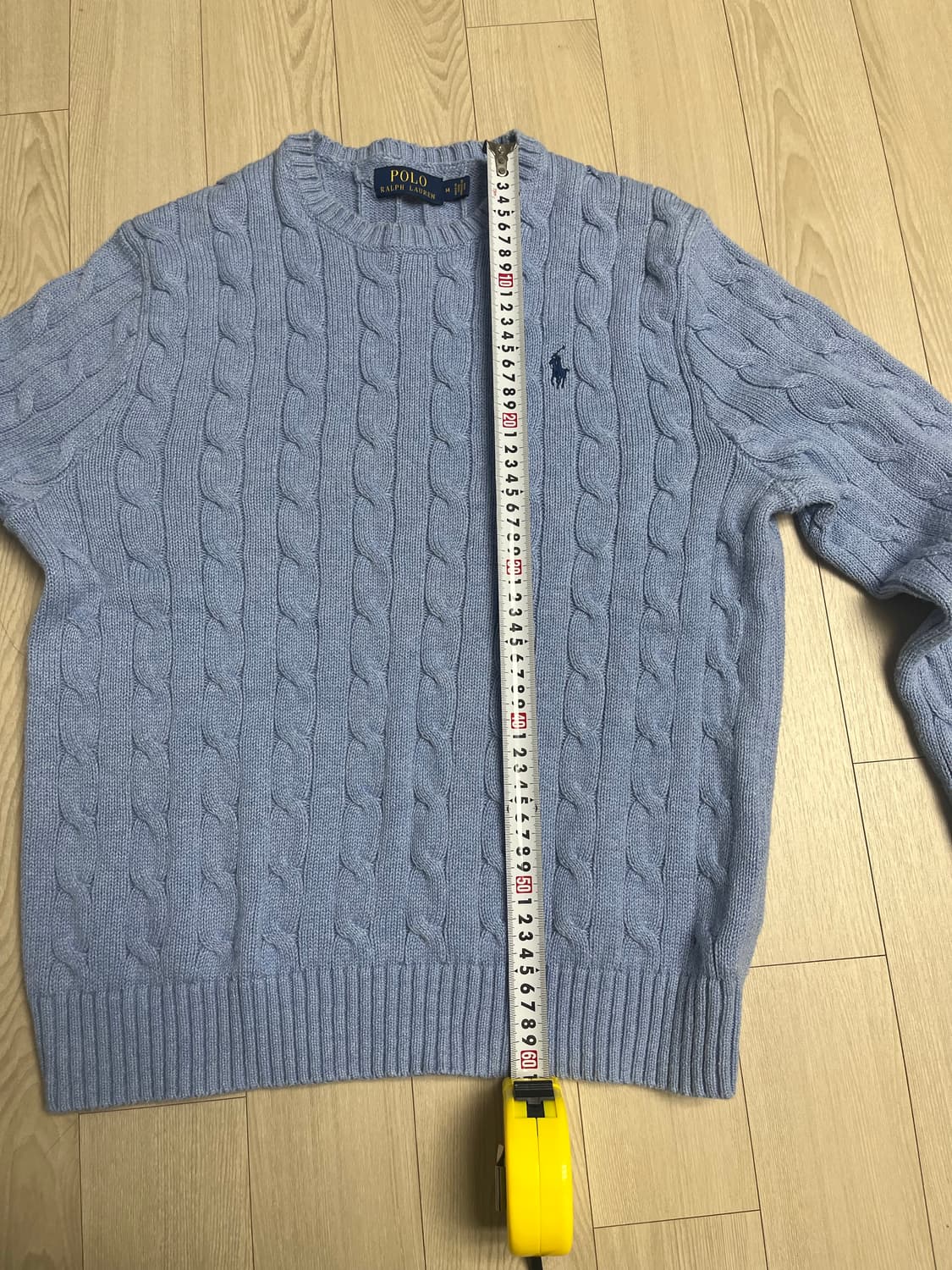폴로 케이블니트 아이스블루 M 상품이미지4