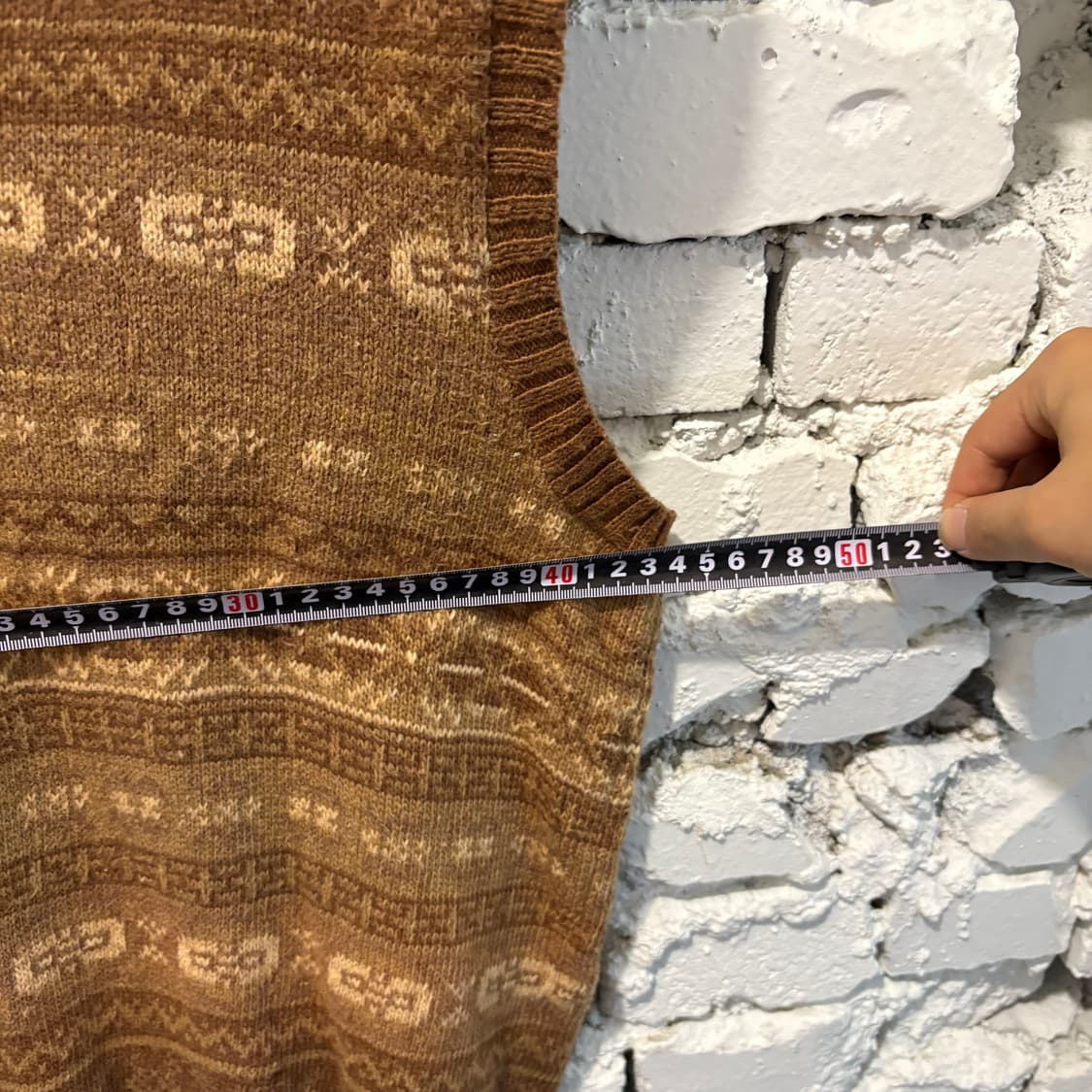 폴로 빈티지 패턴 니트 베스트 상품이미지4