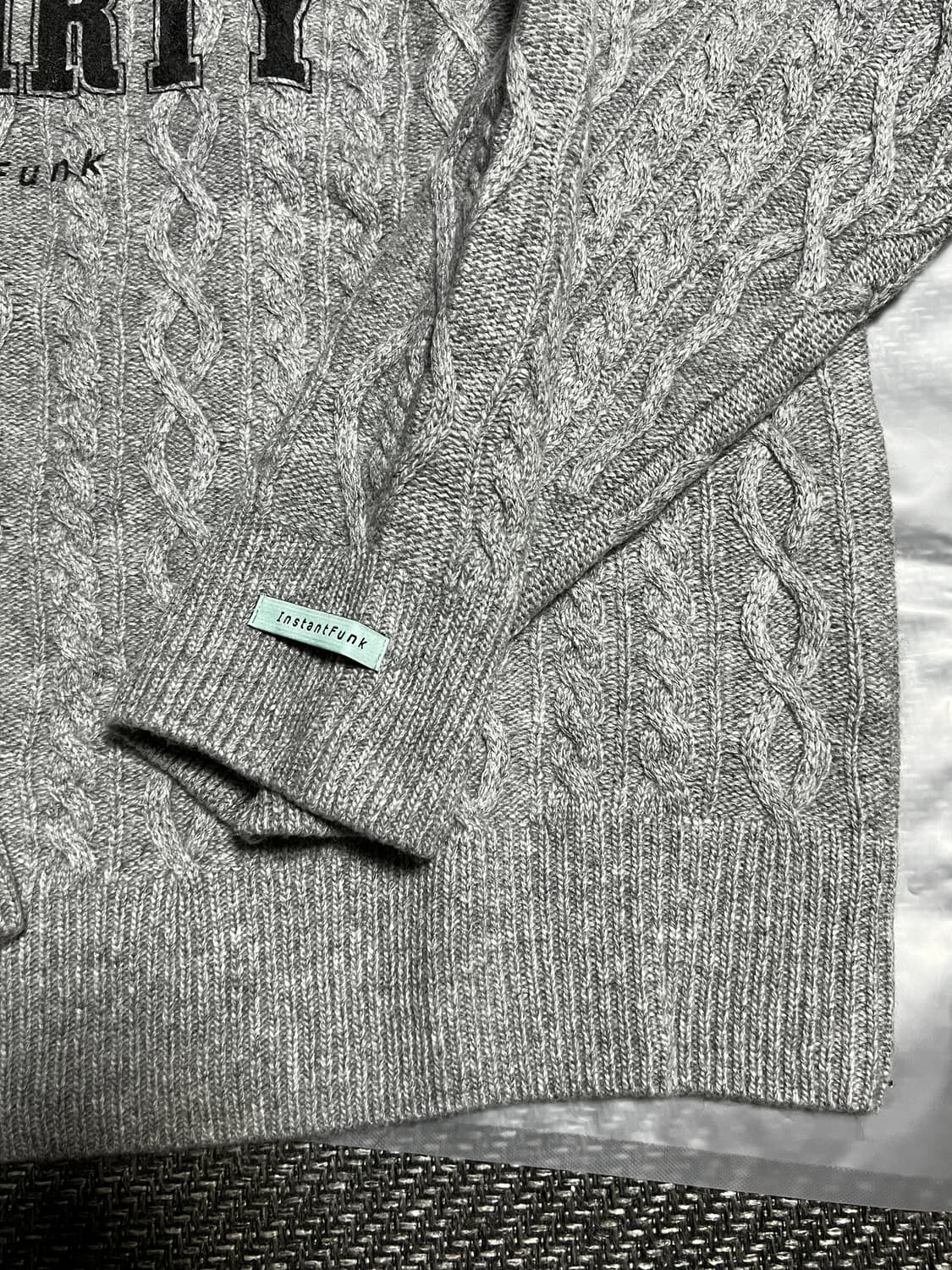 새상품/구할수없는/약30%저렴) 레터링케이블울니트 FREE/인스턴트펑크 상품이미지4