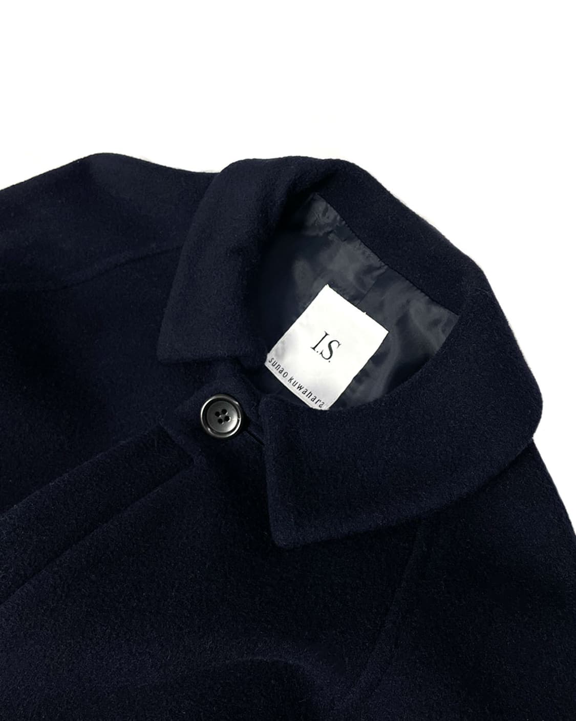 Sunao Kuwahara 네이비 울 코트  상품이미지5