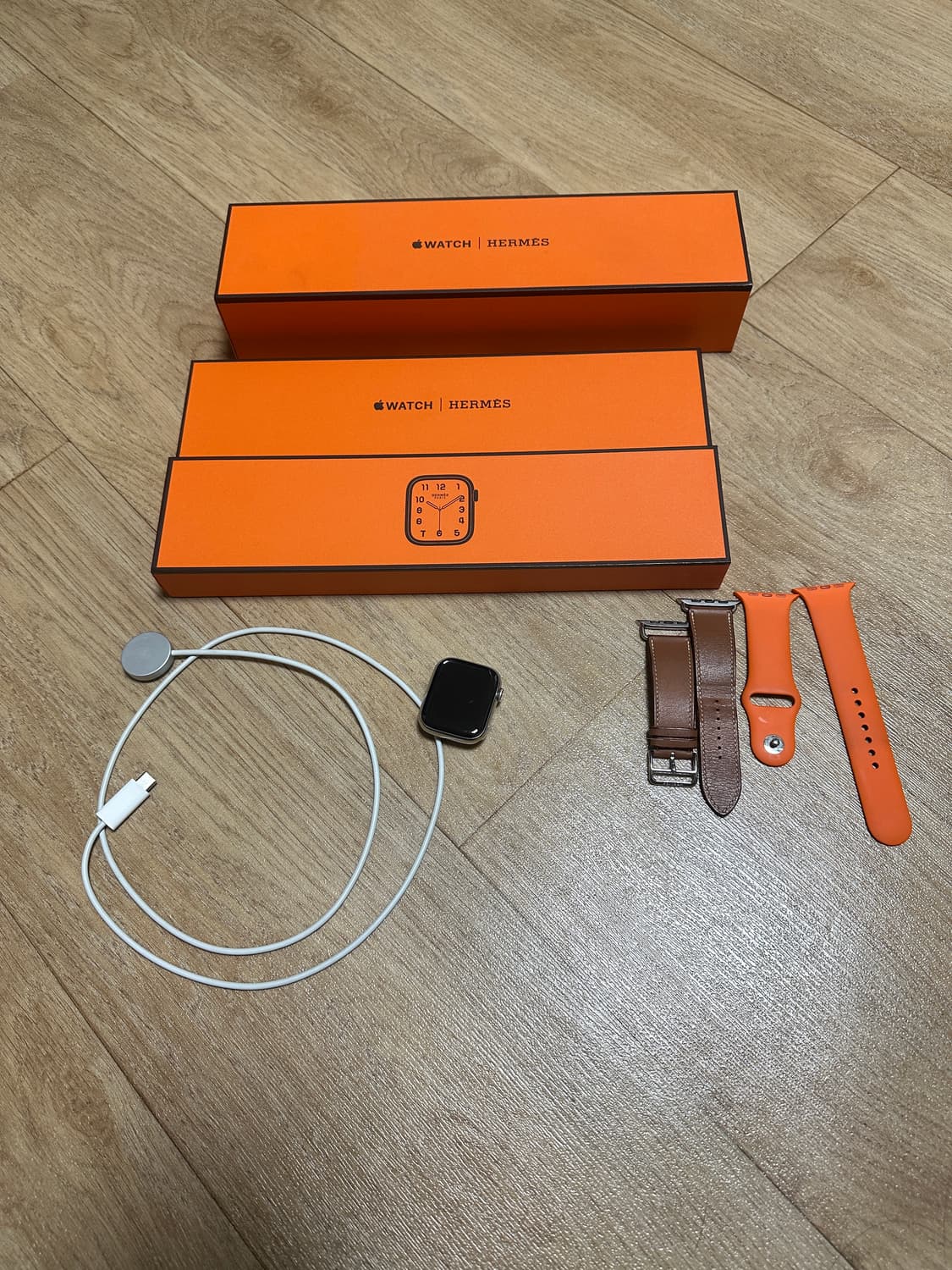 애플워치7 에르메스 45mm 풀박스 배터리80% 상품이미지1