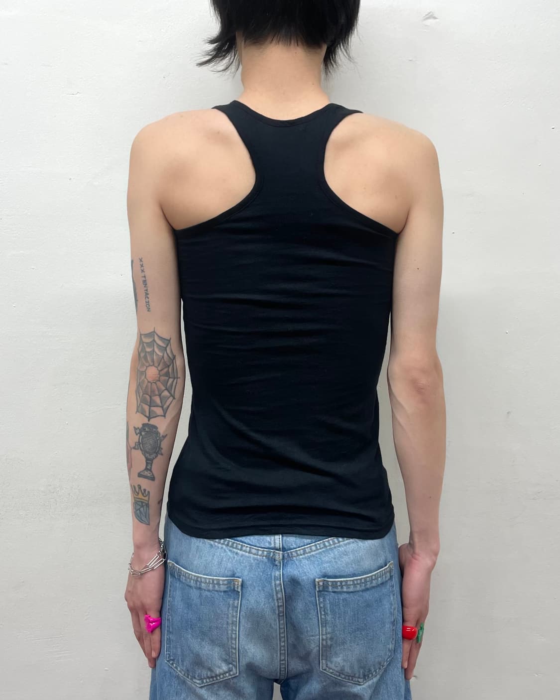 Big skull, broken black sleeveless 상품이미지2