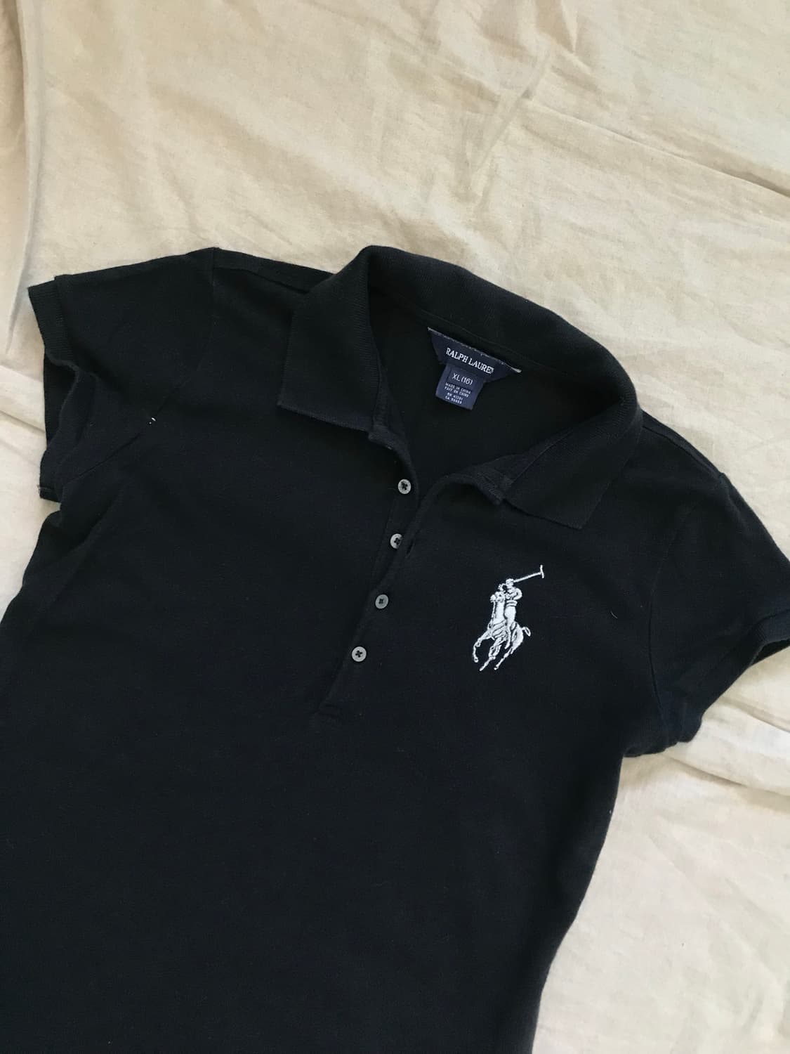 폴로 랄프로렌 빅포니로고 블렉 카라티 상품이미지6