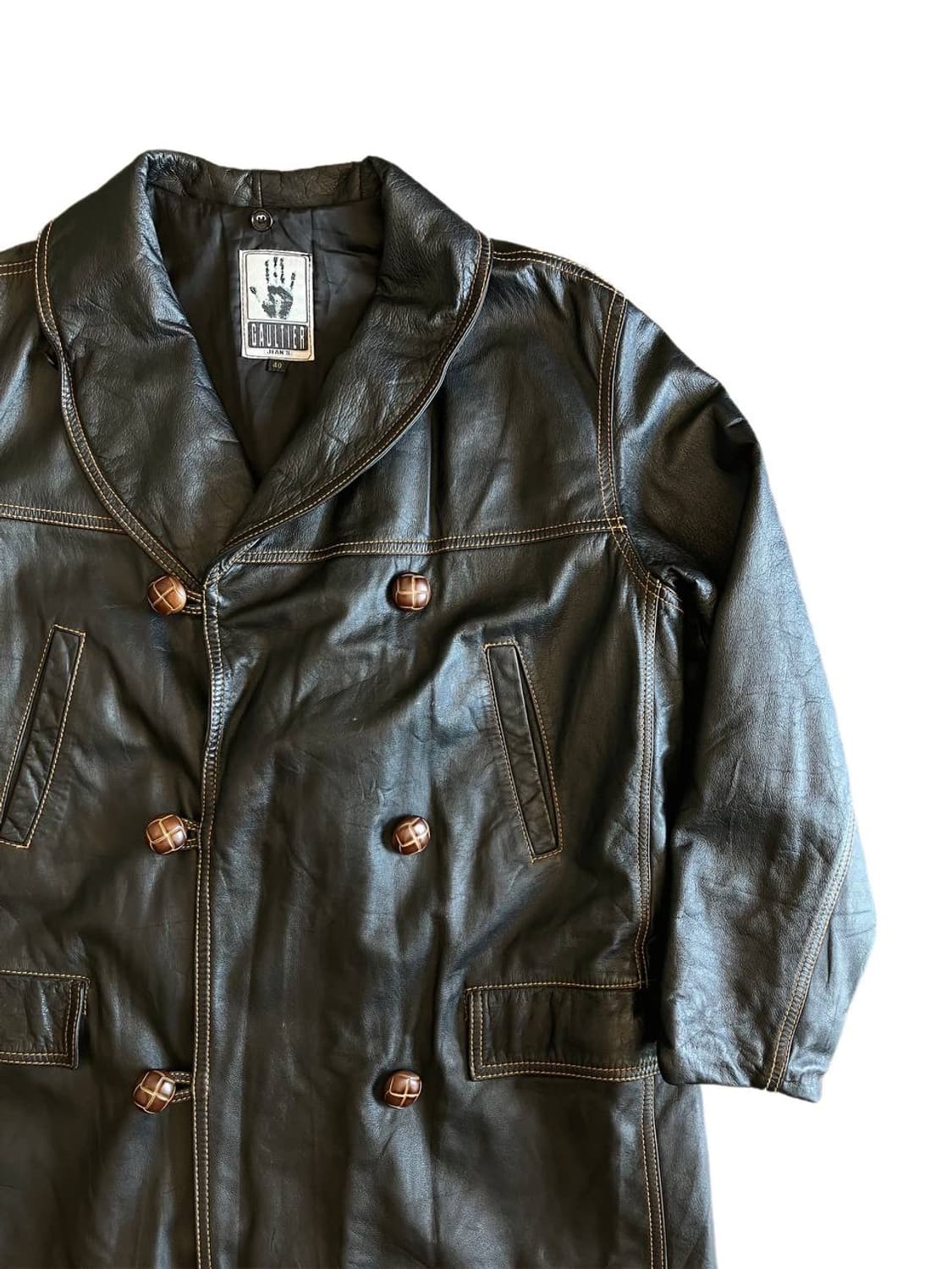 Jean paul gaultier double breasted leath 상품이미지3