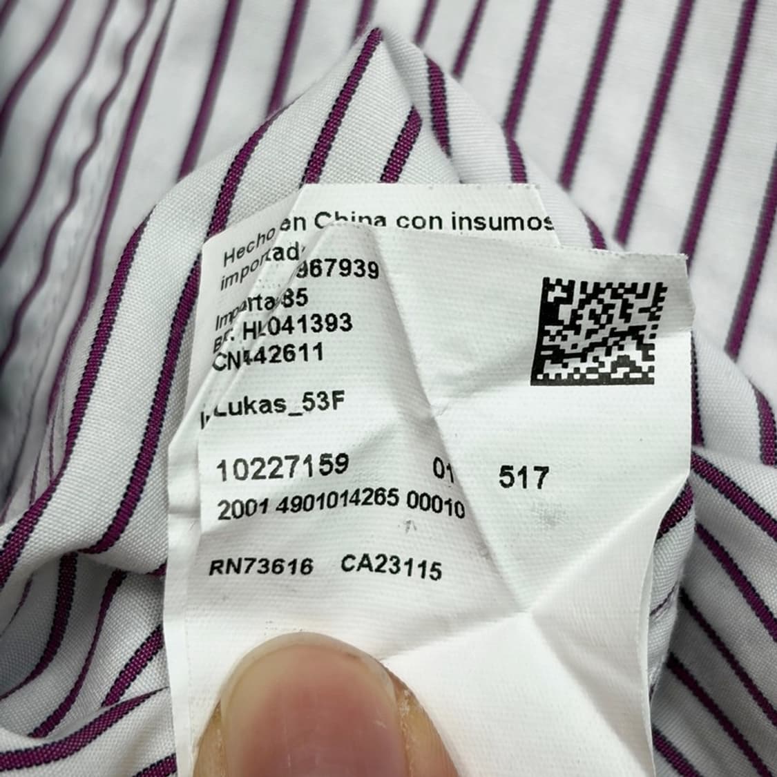 HUGO BOSS 레귤러핏 스트라이프 드레스 셔츠 L 상품이미지7