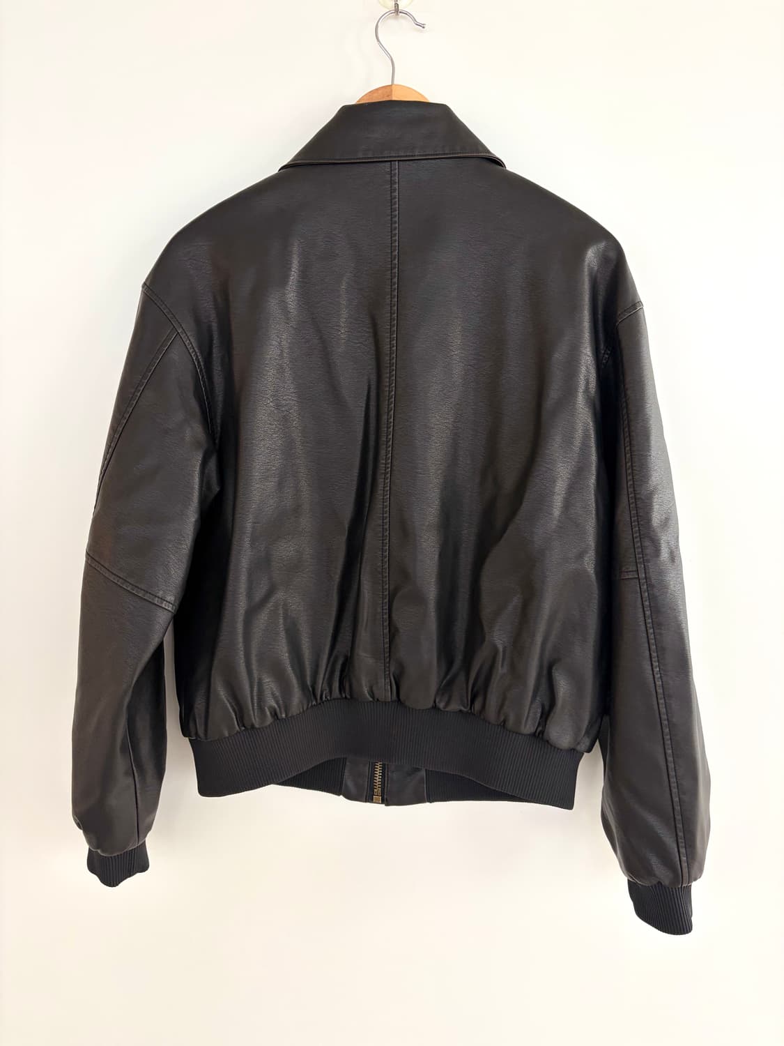 바질인보틀 브라운 가죽자켓 상품이미지3