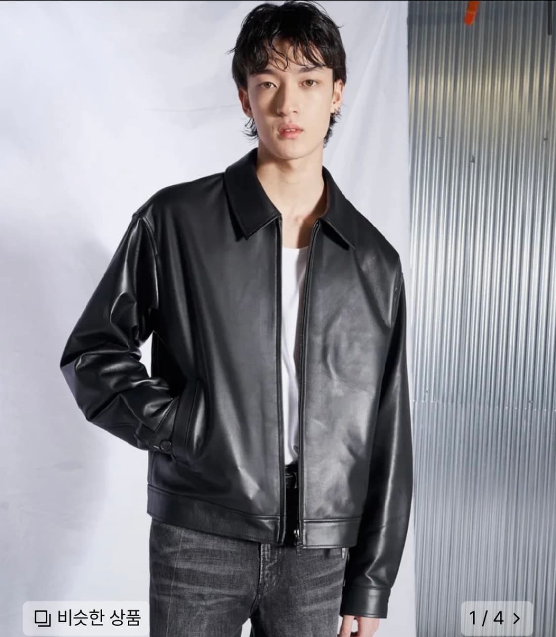 [m]23ss 스페로네 리얼레더 램스킨 오버핏 투웨이 싱글 상품이미지1