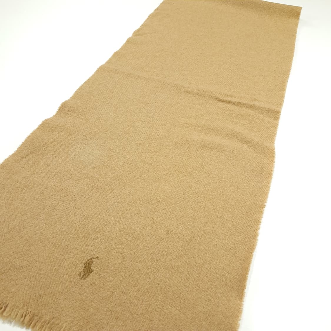 MX195 폴로 랄프로렌 카멜브라운 메리노울 목도리 머플러 상품이미지2
