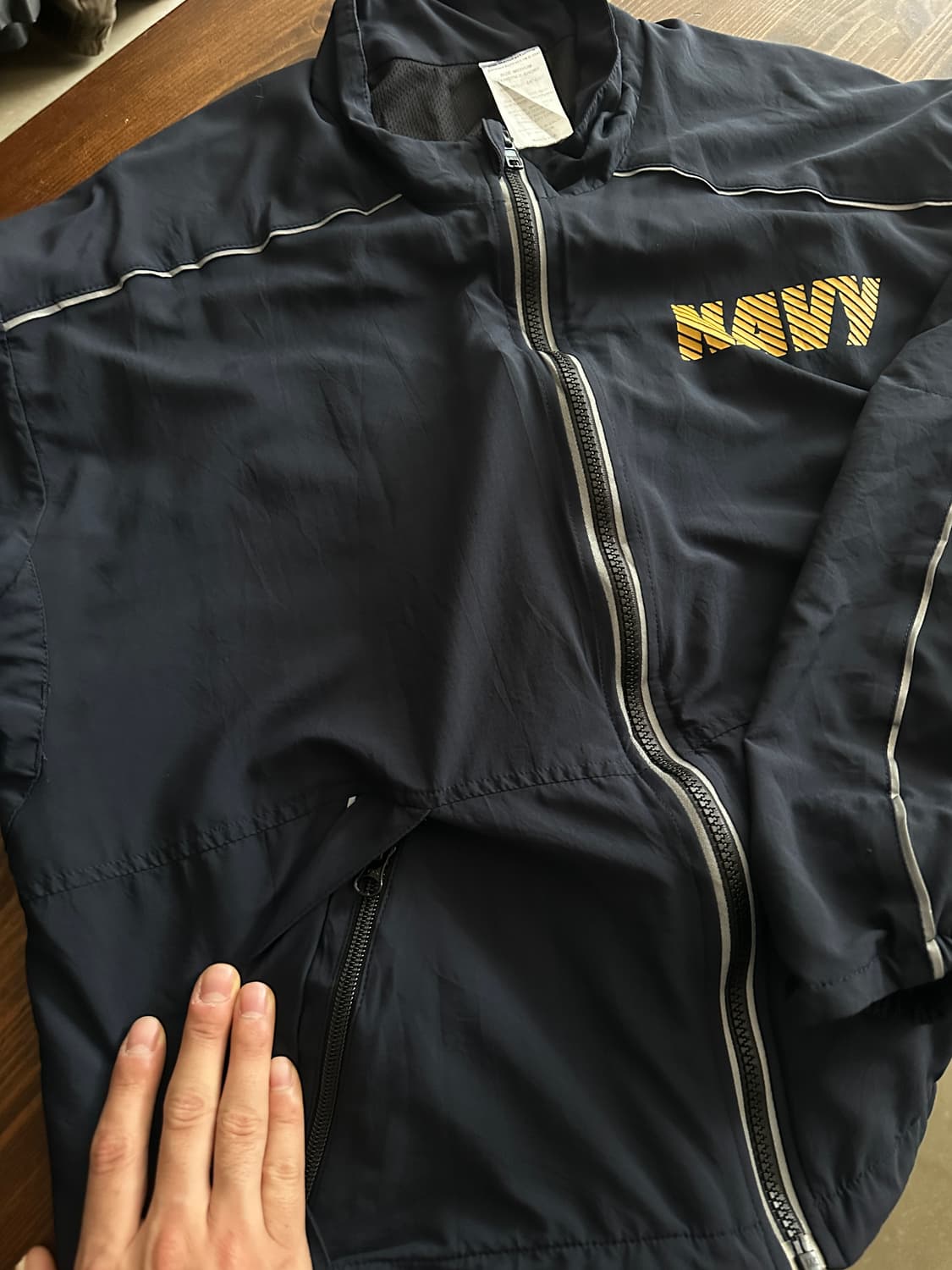 US NAVY 트레이닝 자켓 Reflective Line 상품이미지3