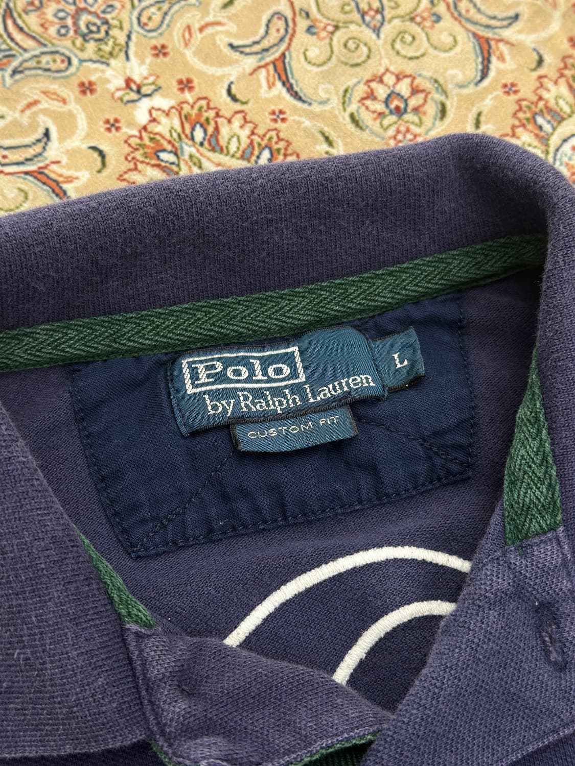폴로 랄프로렌 네이비/골드 빅포니 럭비 카라티  상품이미지5