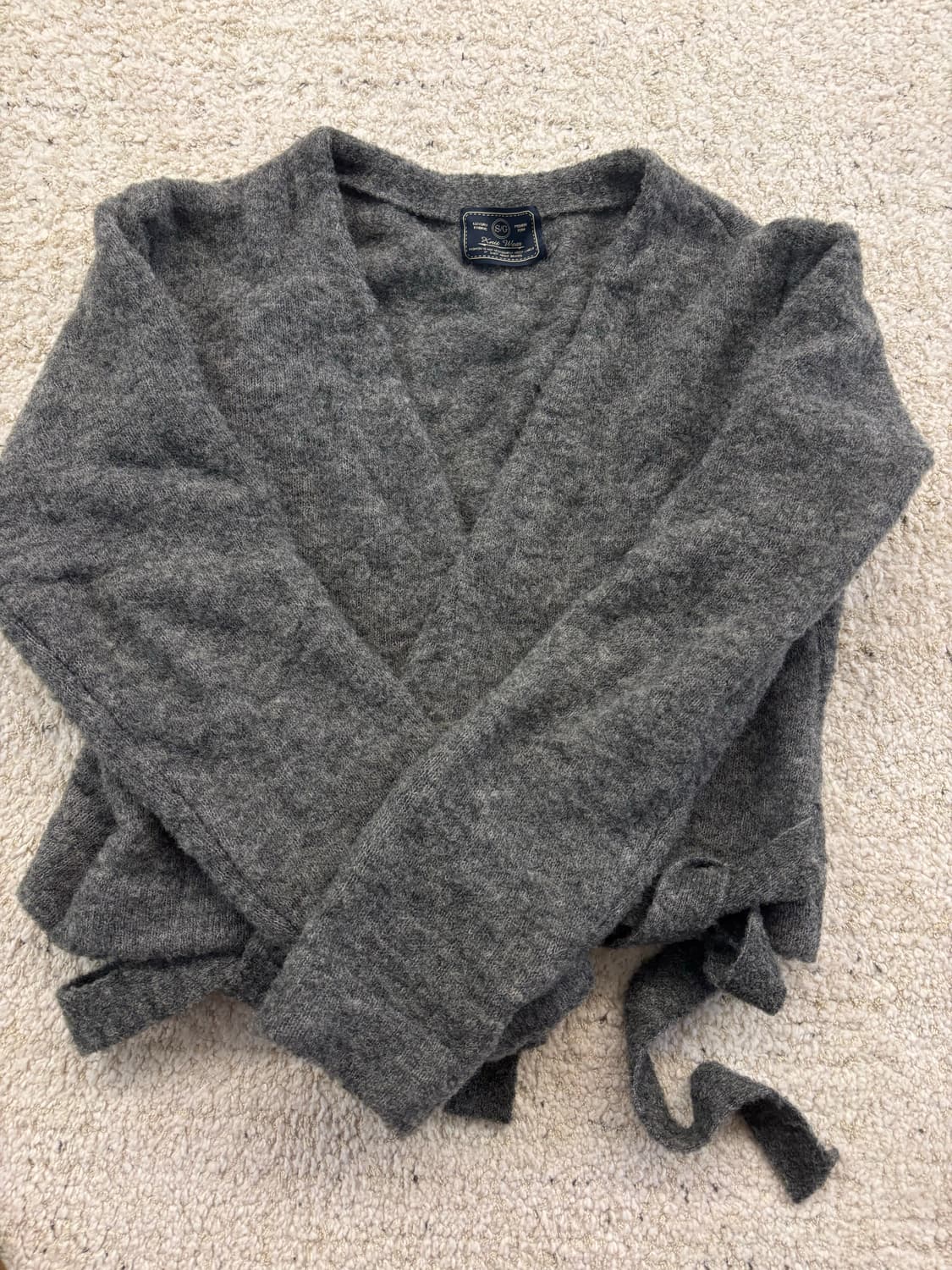 시그니처 파이 가디건 세트 반팔 목폴라 랩가디건 상품이미지5