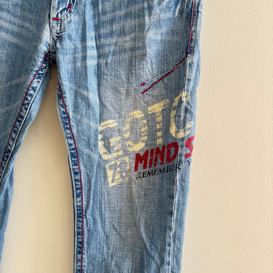 Gotha 갓차 프린팅 데님 팬츠 일본 빈티지 상품이미지2