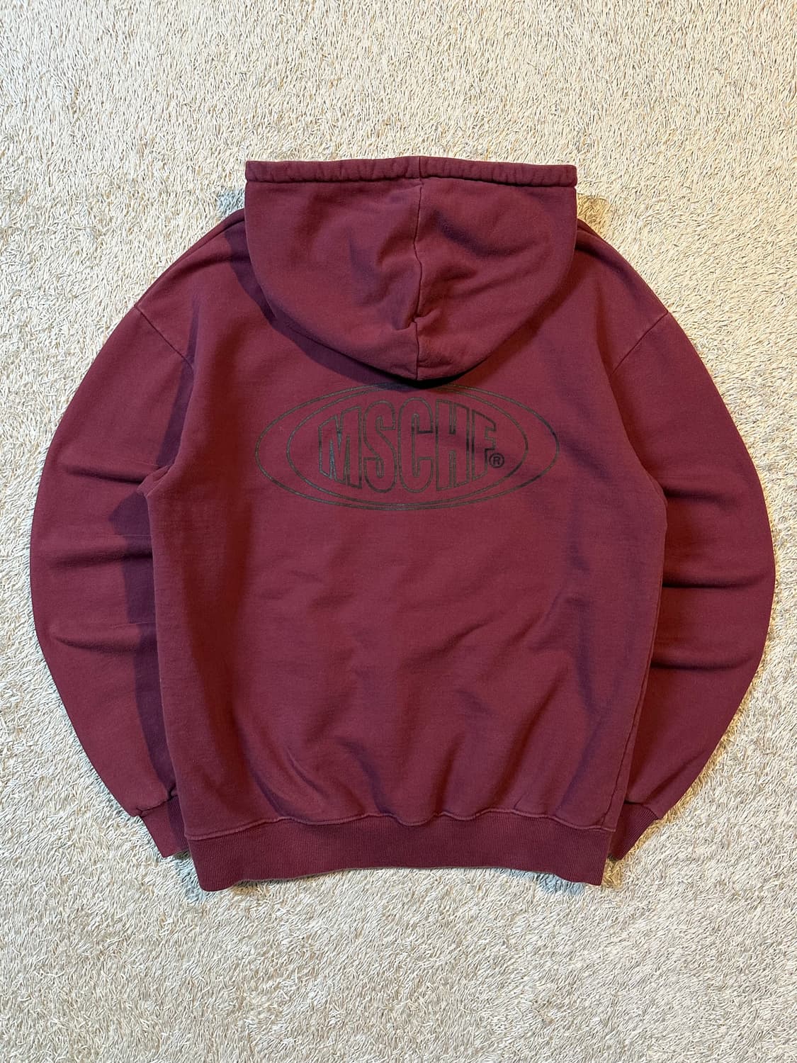 미스치프 MSCHF 백로고 후드티 버건디 상품이미지1