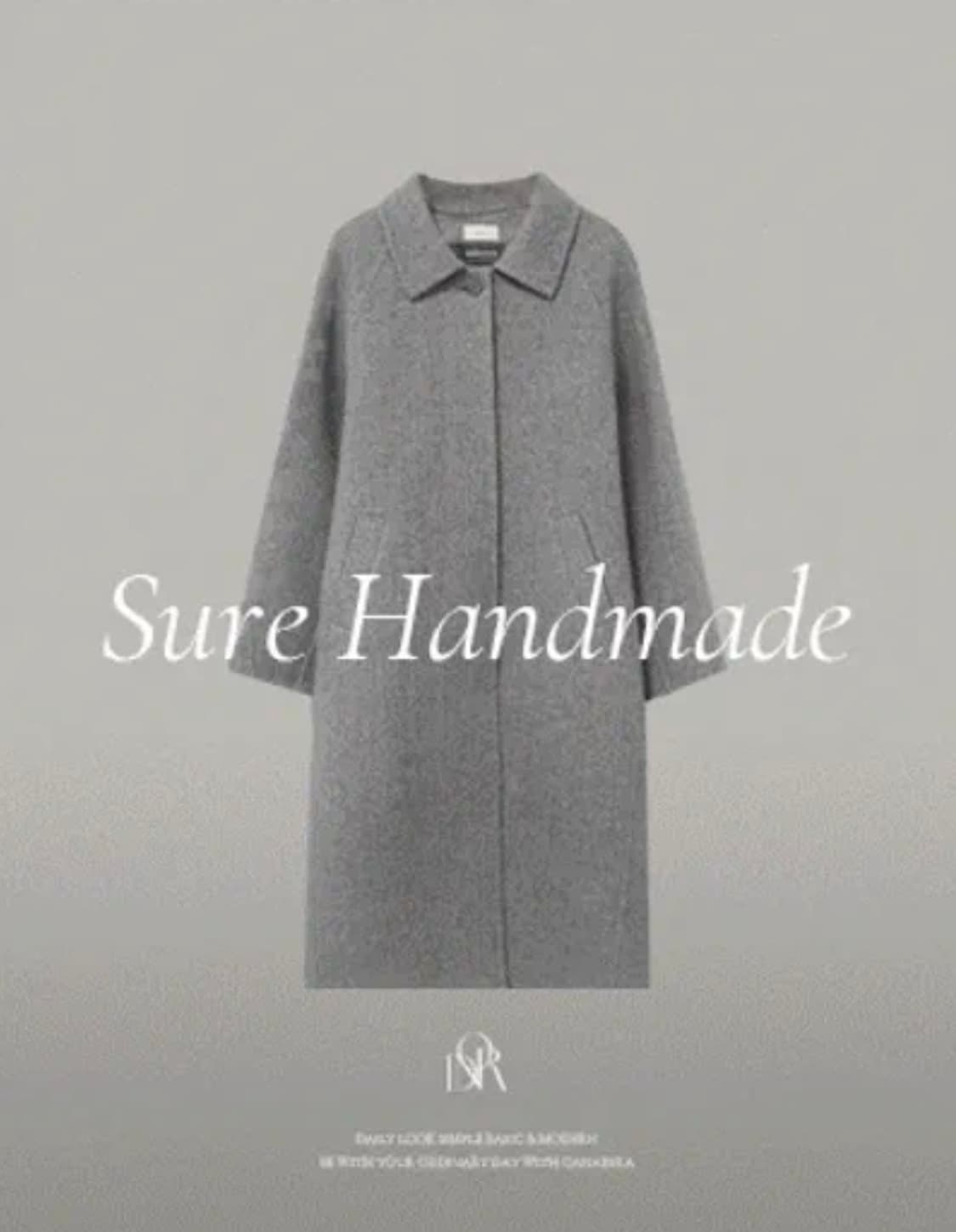 [새상품] 가내스라 슈얼 롱 핸드메이드 코트 차콜 1사이즈 상품이미지1