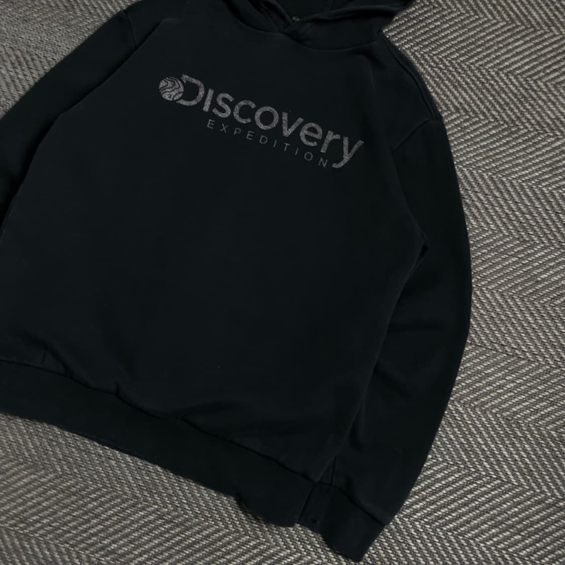 디스커버리 그래픽 박시핏 후드 티셔츠 블랙y 4843 상품이미지3