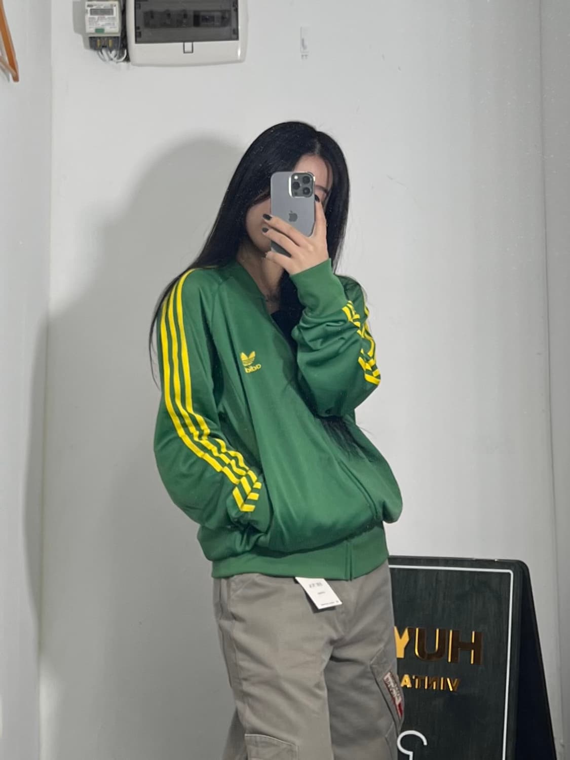 아디다스 그린 옐로 슈퍼스타 져지 100  상품이미지1