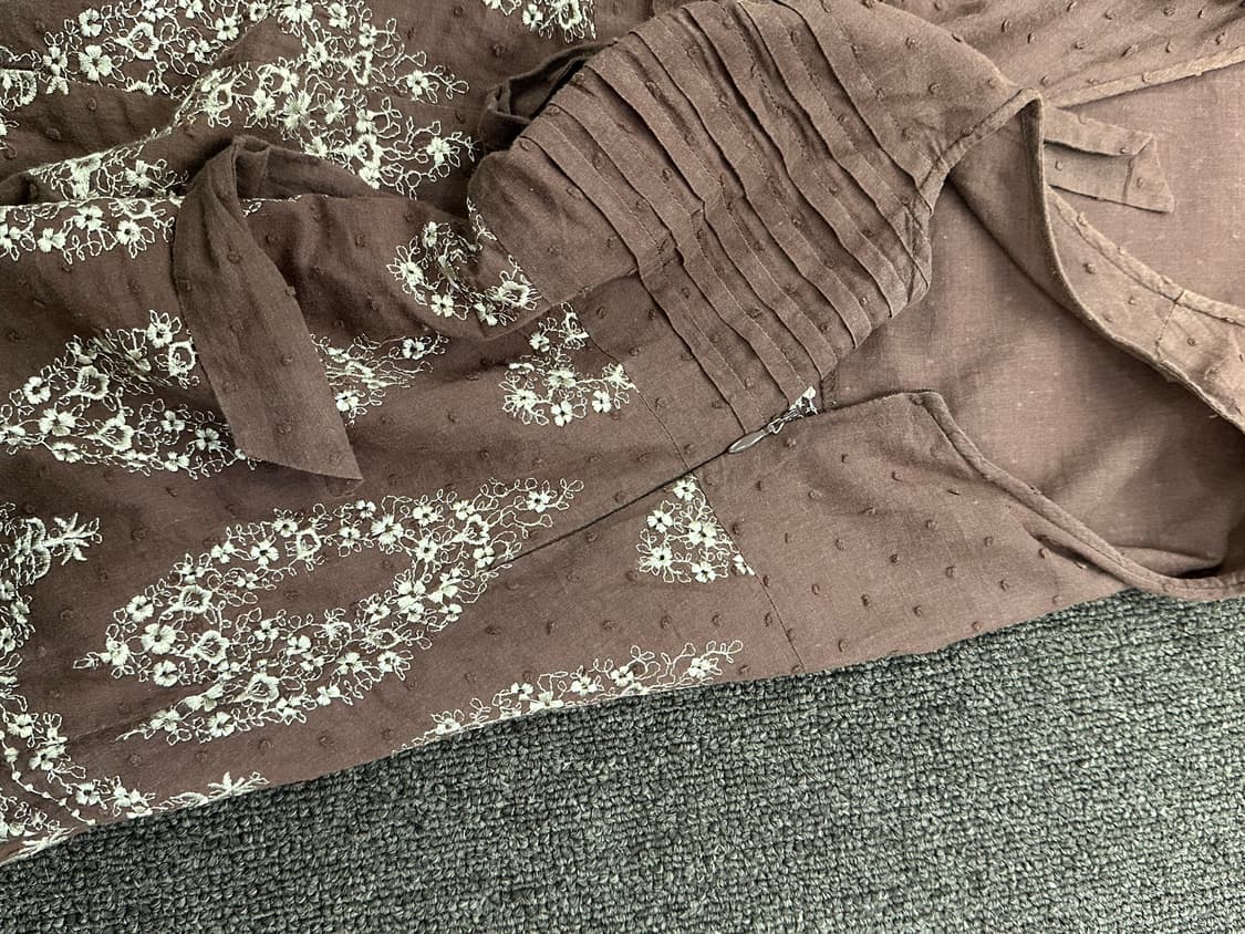 OS)Japanese vintage 여성 리본 레이스 자수 디테일 나시 상품이미지4