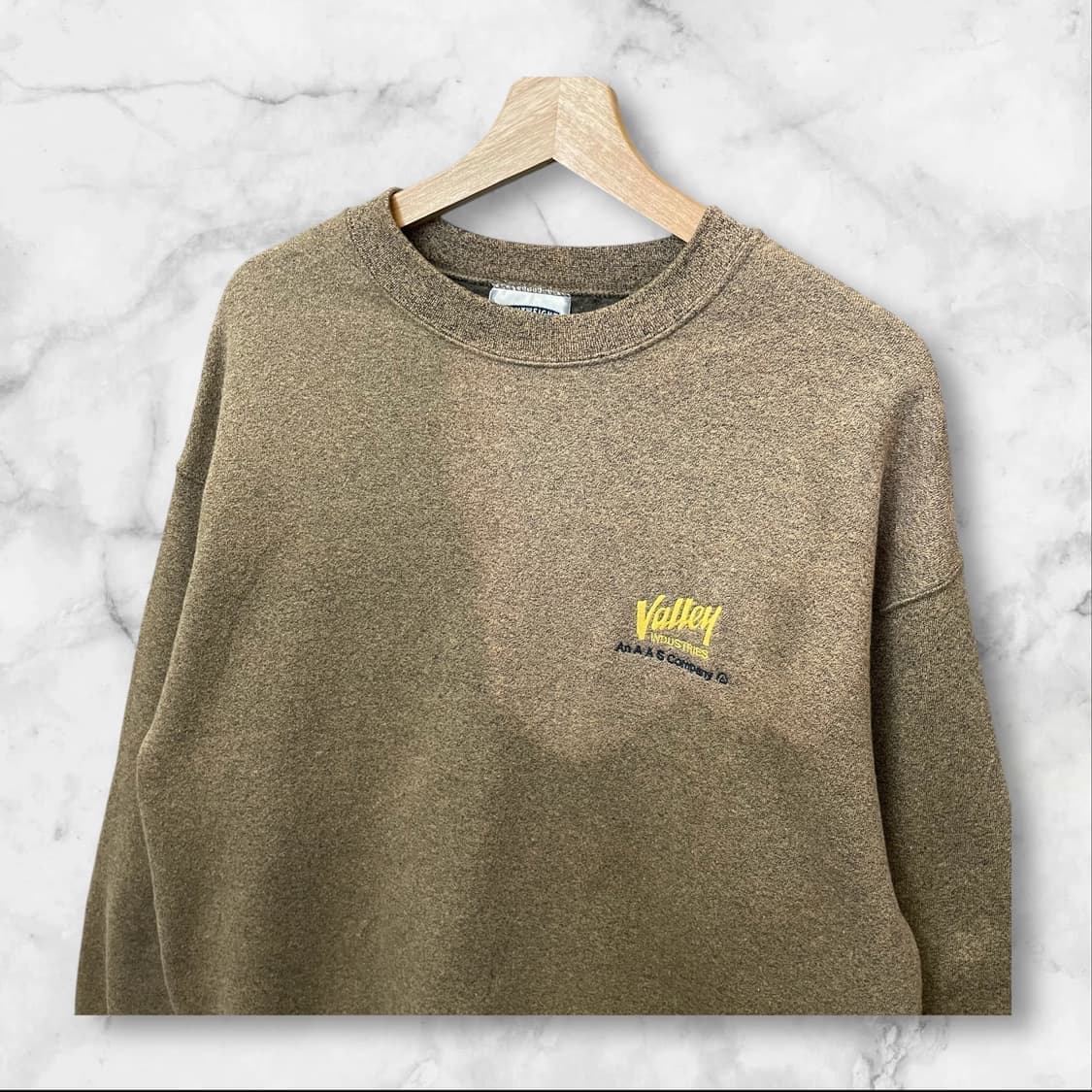 Lee 브라운 짜임 기모 맨투맨 L 상품이미지3