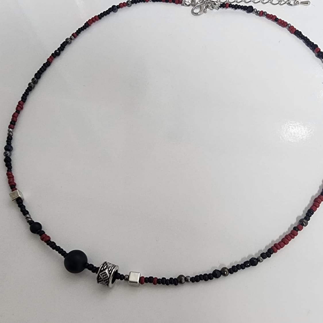 남자 빨검 포인트 목걸이 상품이미지2
