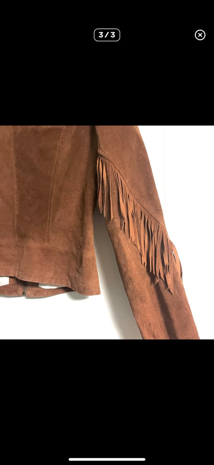 Western suede fringe jaket 상품이미지3