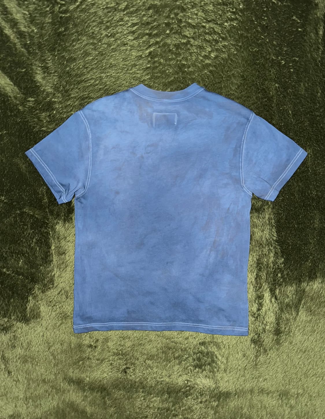 [L] ACW 어콜드월 러버 로고 핸드 다잉 소프트 터치 티셔츠 인디고 상품이미지7