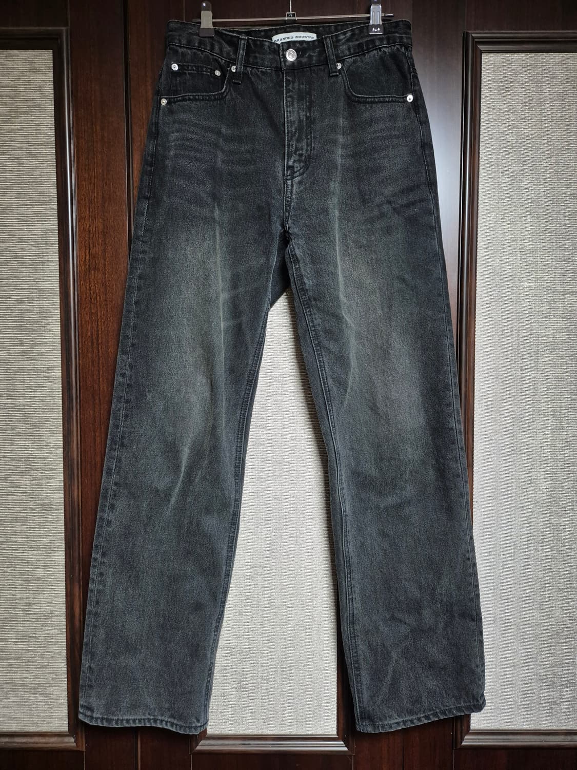 WIDE DENIM PANTS - BLACK 상품이미지4