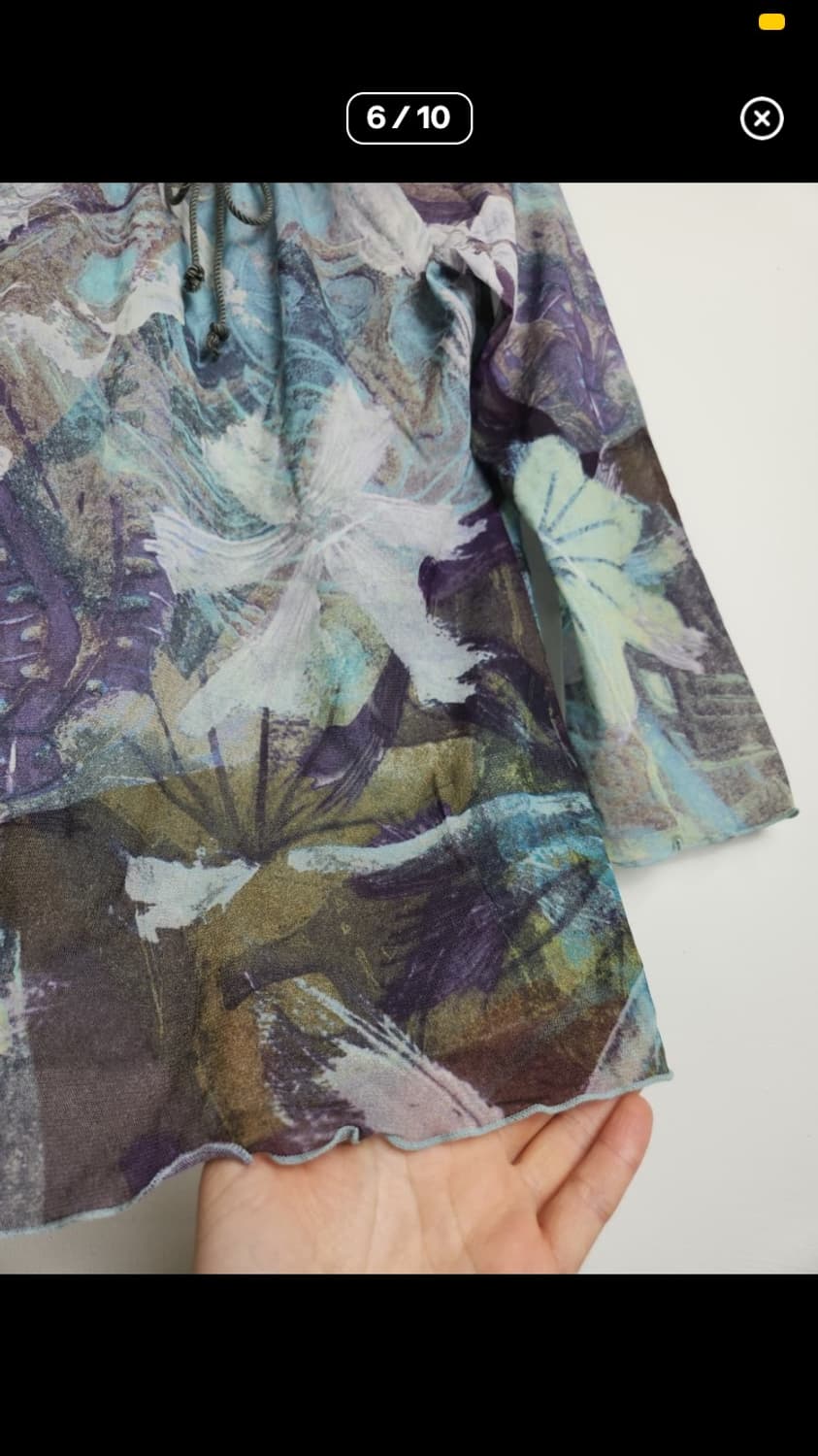 패턴 매쉬 탑 상품이미지4