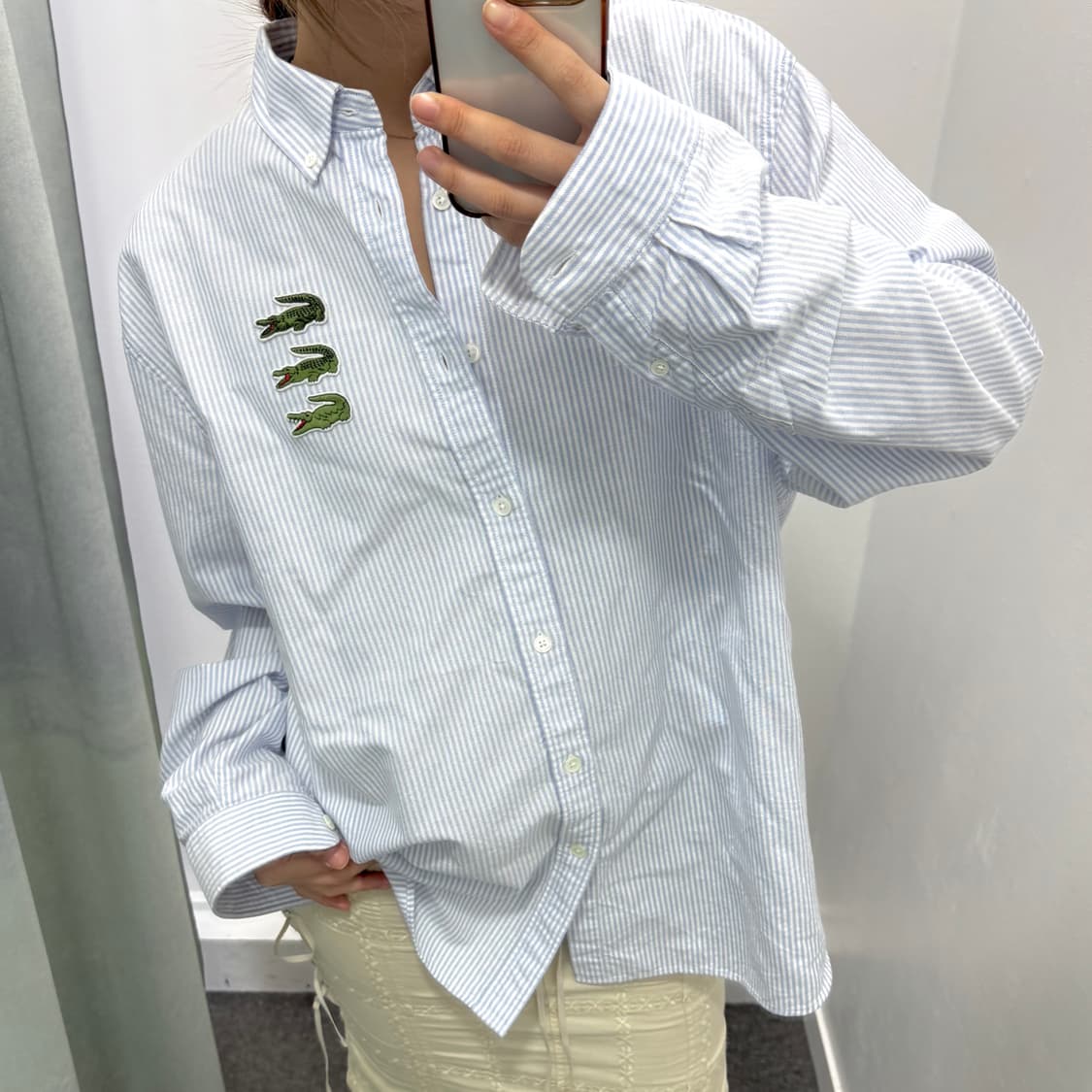 라코스테 블루 스트라이프 셔츠  상품이미지3