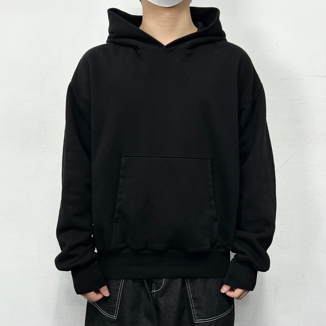 YEEZY 이지 갭 더블 레이어 후드 블랙 상품이미지1