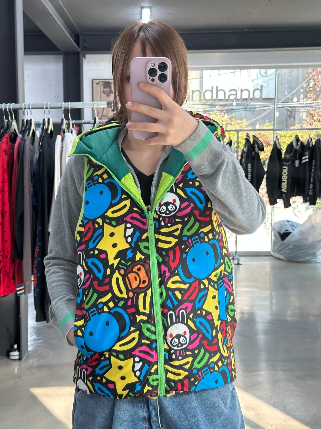 베이프 리버시블 마일로 사파리 패딩베스트 상품이미지5